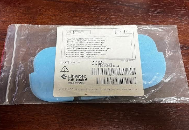 Linvatec PRO3205 PowerPro SureCharge Disposable Filter Pack of 50--NEW