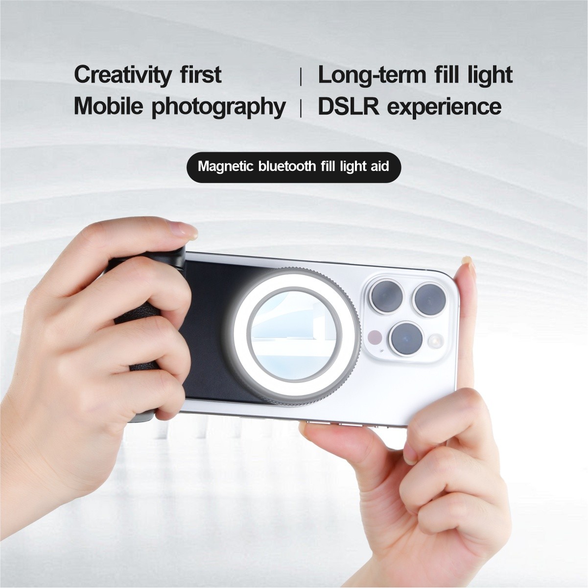Magnetic Camera Grip for Iphone Magsafe Phone Video Shooting Handle Bluetooth Br