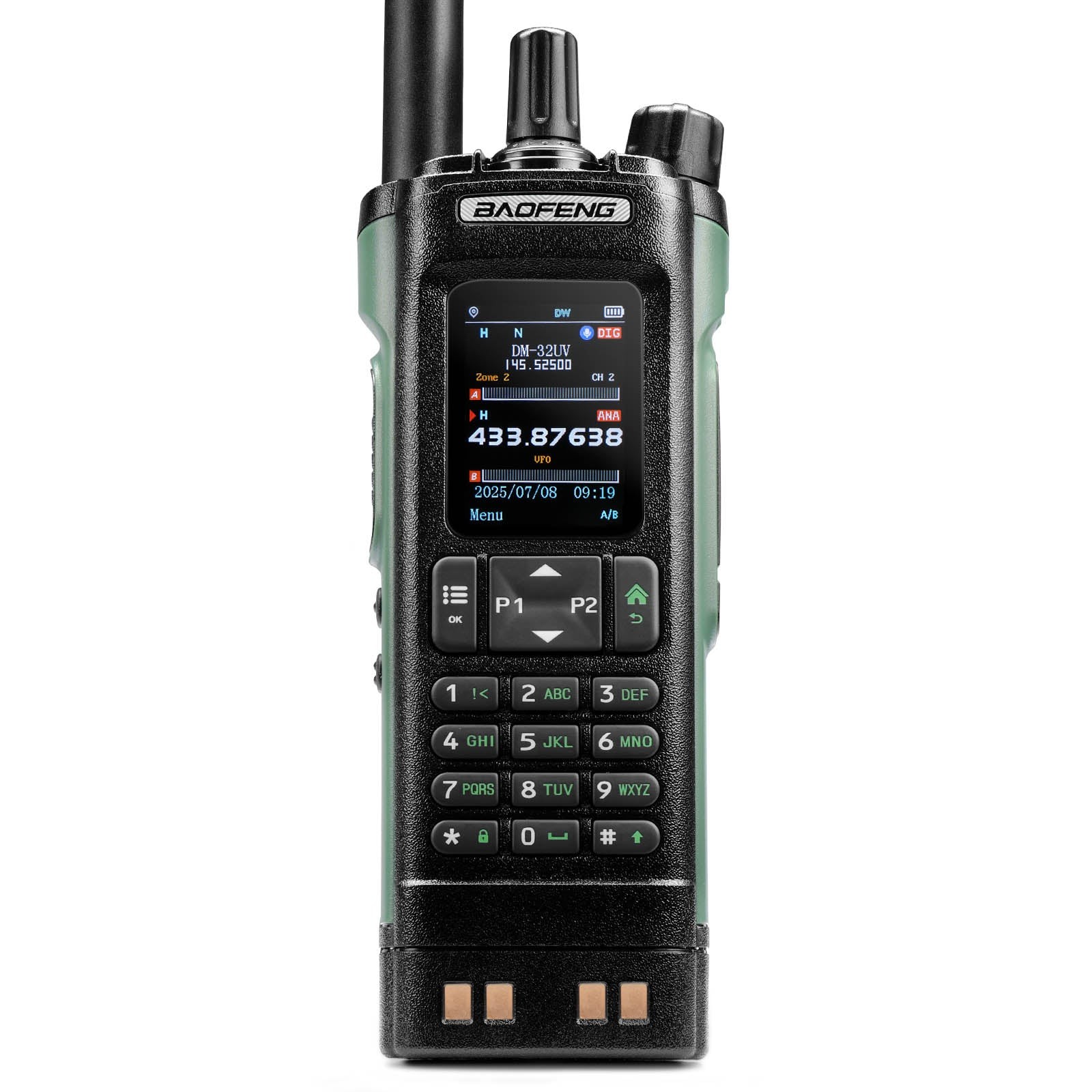 Baofeng DM-32UV DMR Ham Radio: 10W GPS APRS Digital Tier II Walkie Talkie 2" LCD