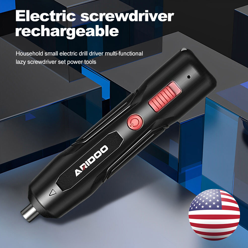 Cordless Electric Screwdriver USB Rechargeable Screwdriver Bit Power Tool USA