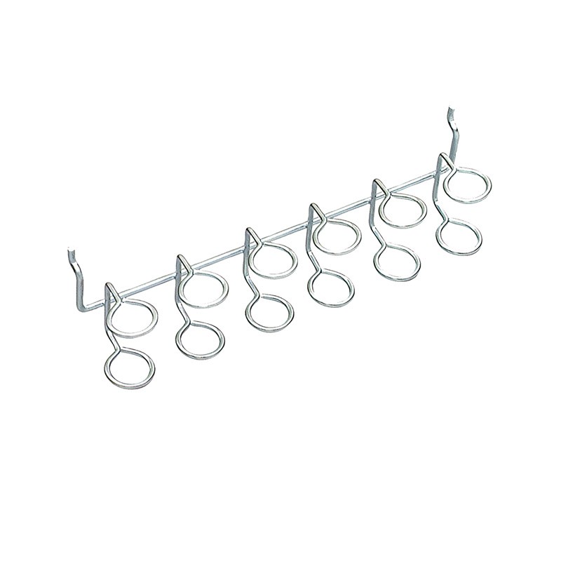 Crawford 18777 Silver Steel Multi-Tool Peg Hook Rack 11.8 Lx4 Hx2.3 W in.