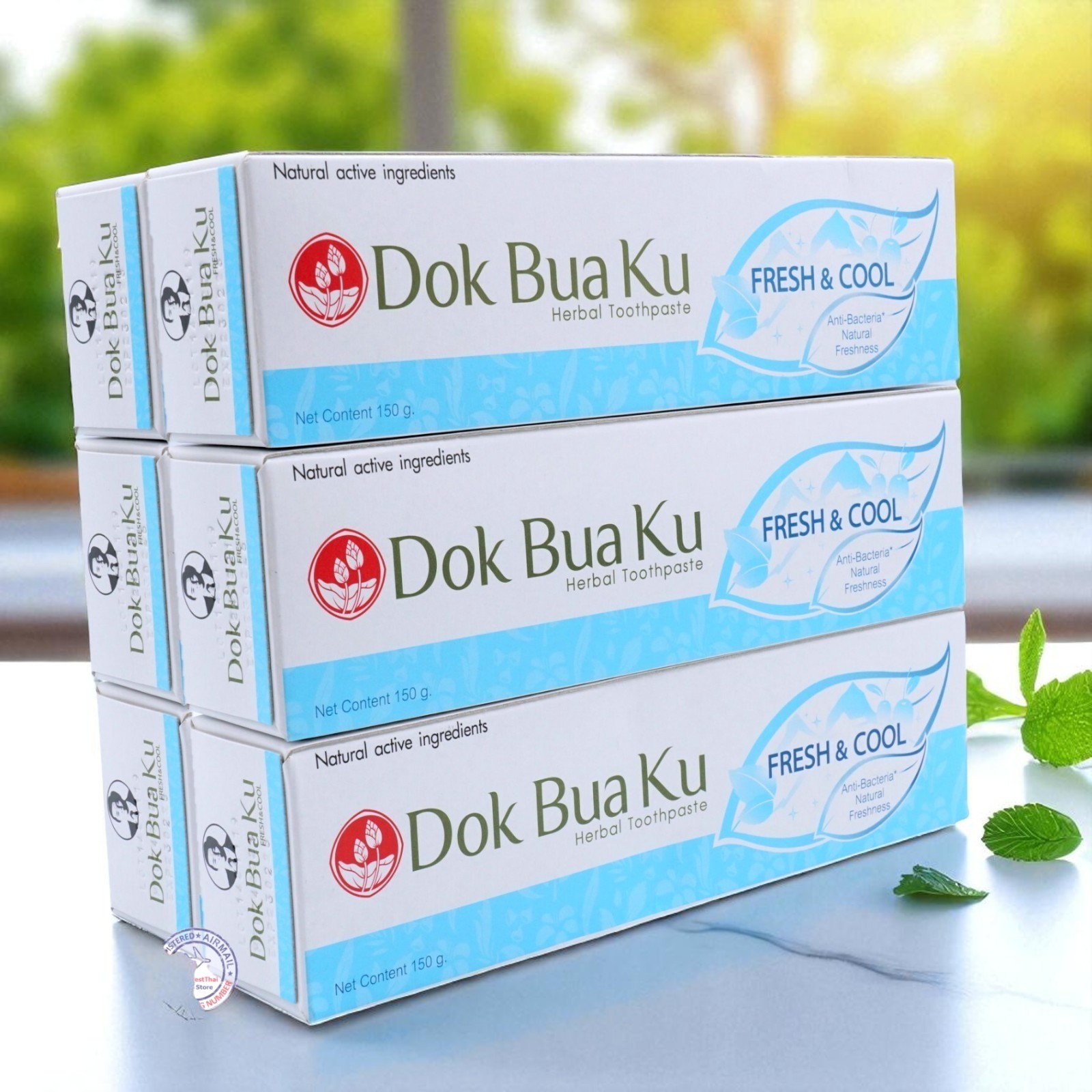 Twin Lotus Dok Bua Ku Toothpaste Fresh & Cool recipes 150g x 6