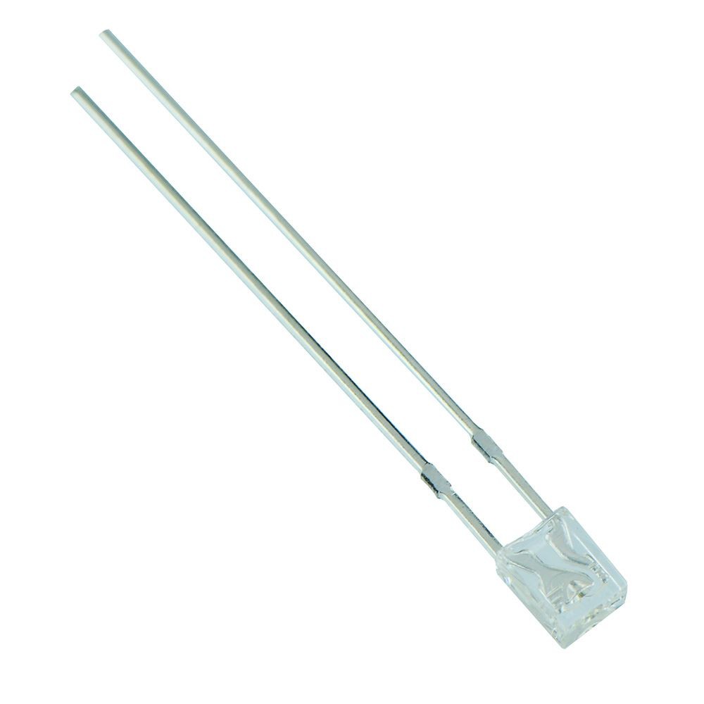 25 x Green 3 x 2mm Rectangular LED 2000mcd 70°