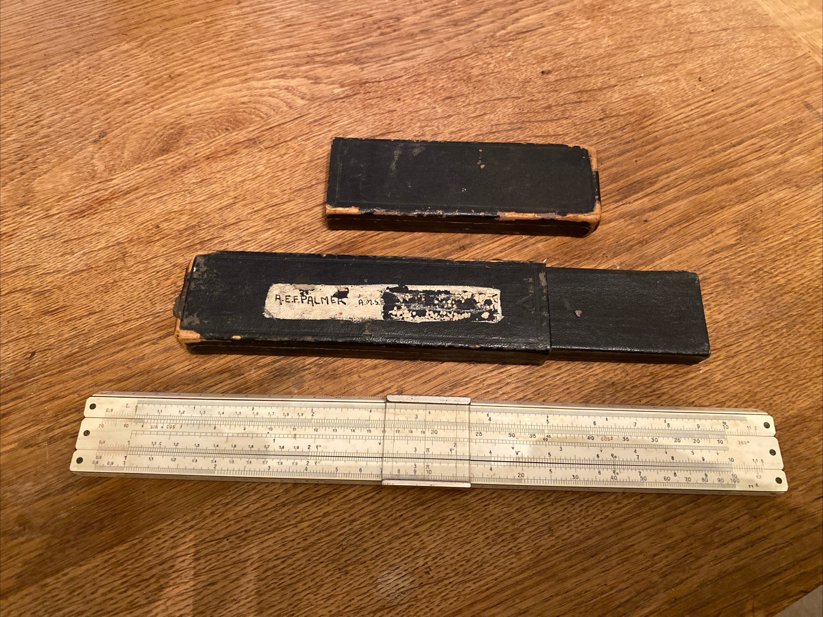 VINTAGE ALBERT NESTLER SLIDE RULE No 28 ORIGINAL CASE MADE IN GERMANY VERY RARE