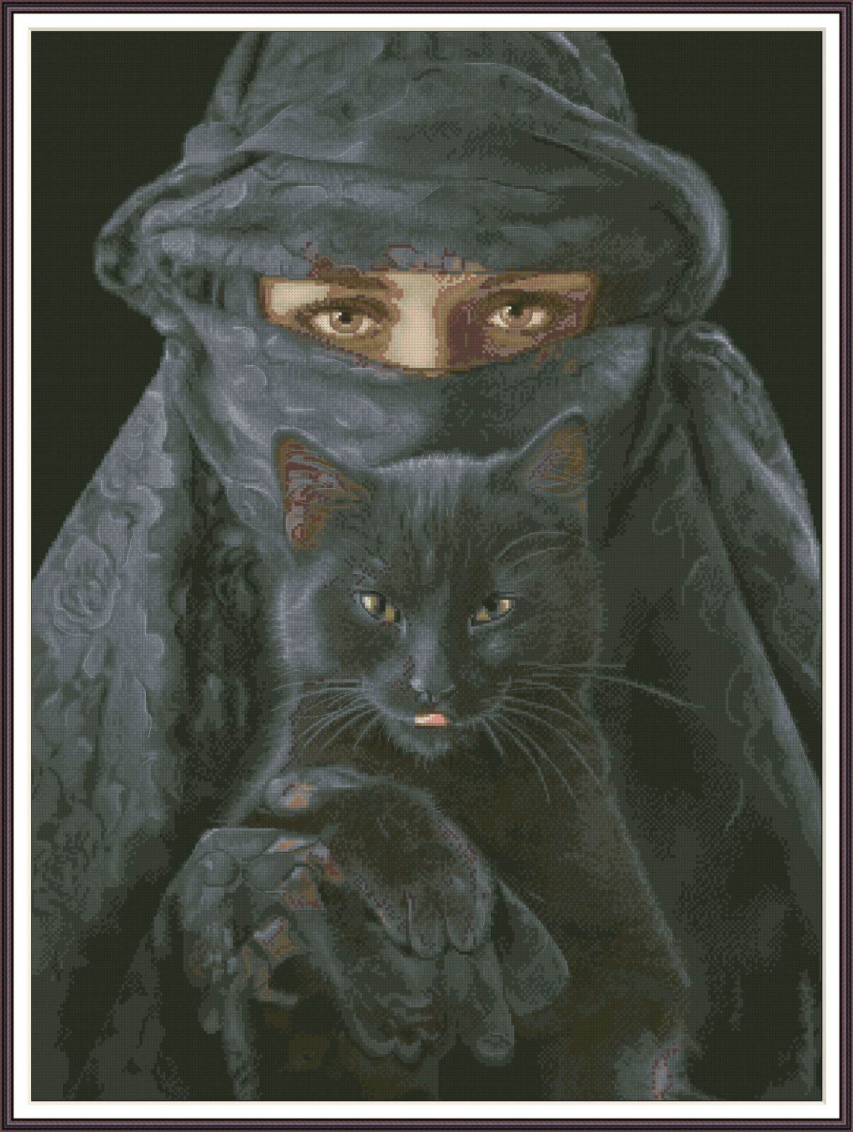 Dark Beauty 1367 - Chart Counted Cross Stitch Pattern Xstitch