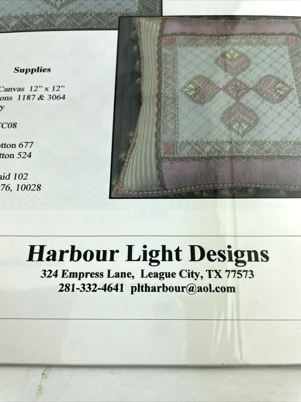 Harbour Light Designs Needlepoint Chart PATTERN Meadow Flower Paula Towner