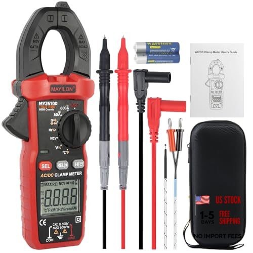 Digital Clamp Meter, Multimeter TRMS 6000 Counts Amp Volt Meter Auto-ranging