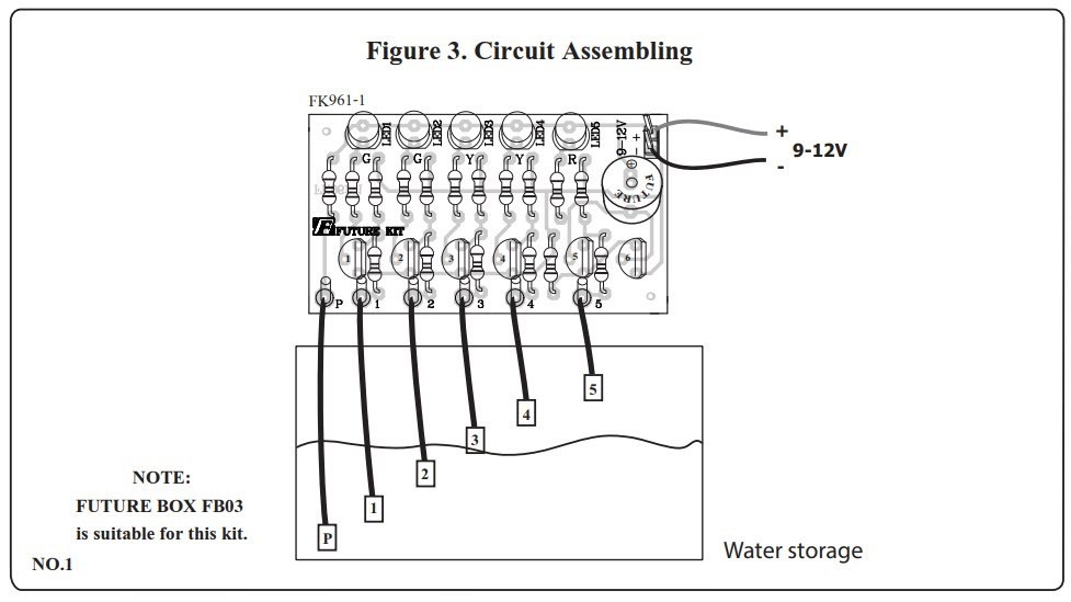Water Level Indicator with Alarm Unassembled Kit