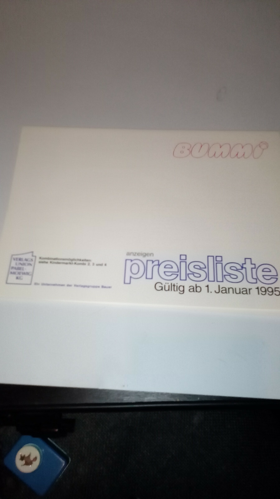 Bummi ads price list 1995 Pabel-Moewig-Condor rare was not to buy