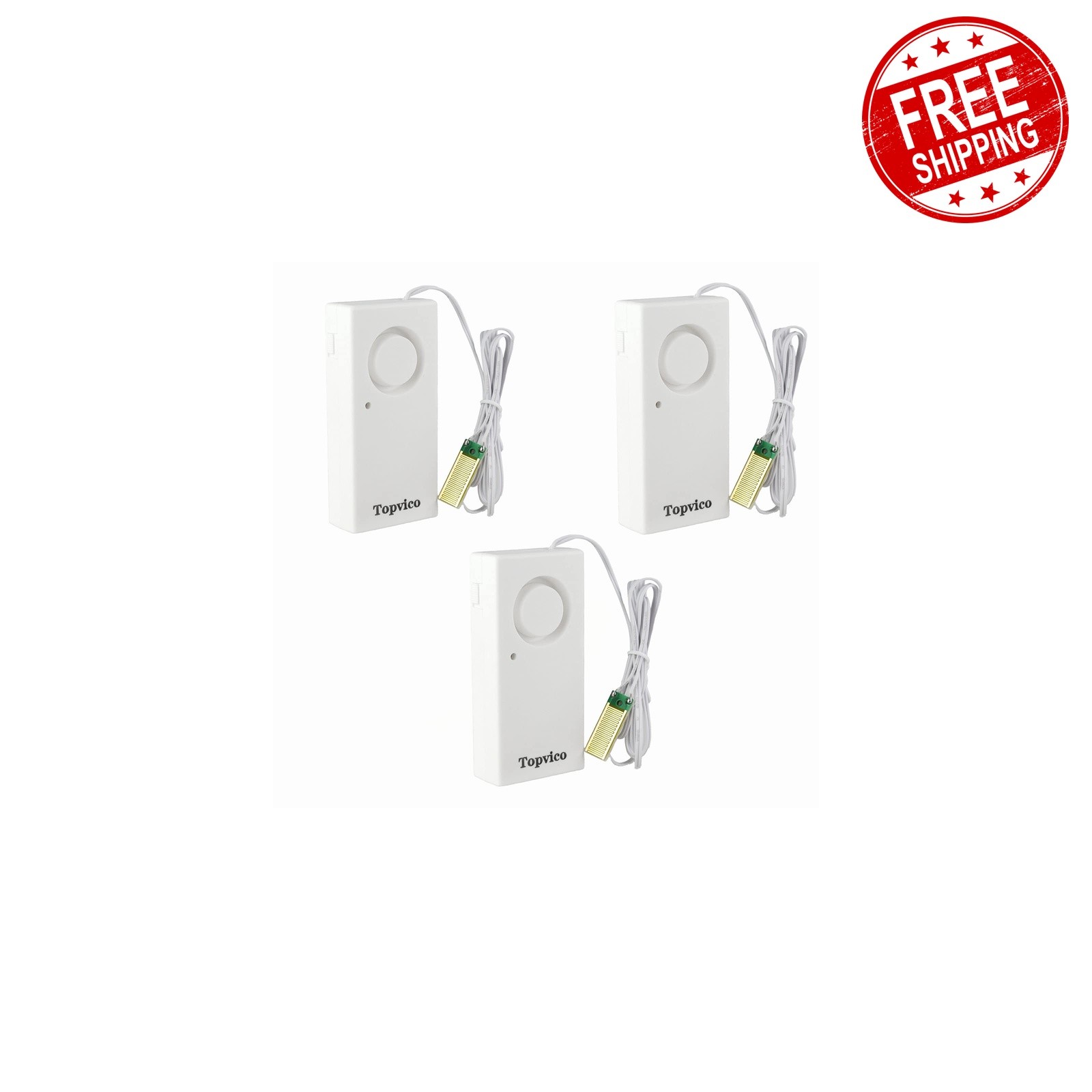 Topvico Water Leak Detector Flood Alarm 3 Pack