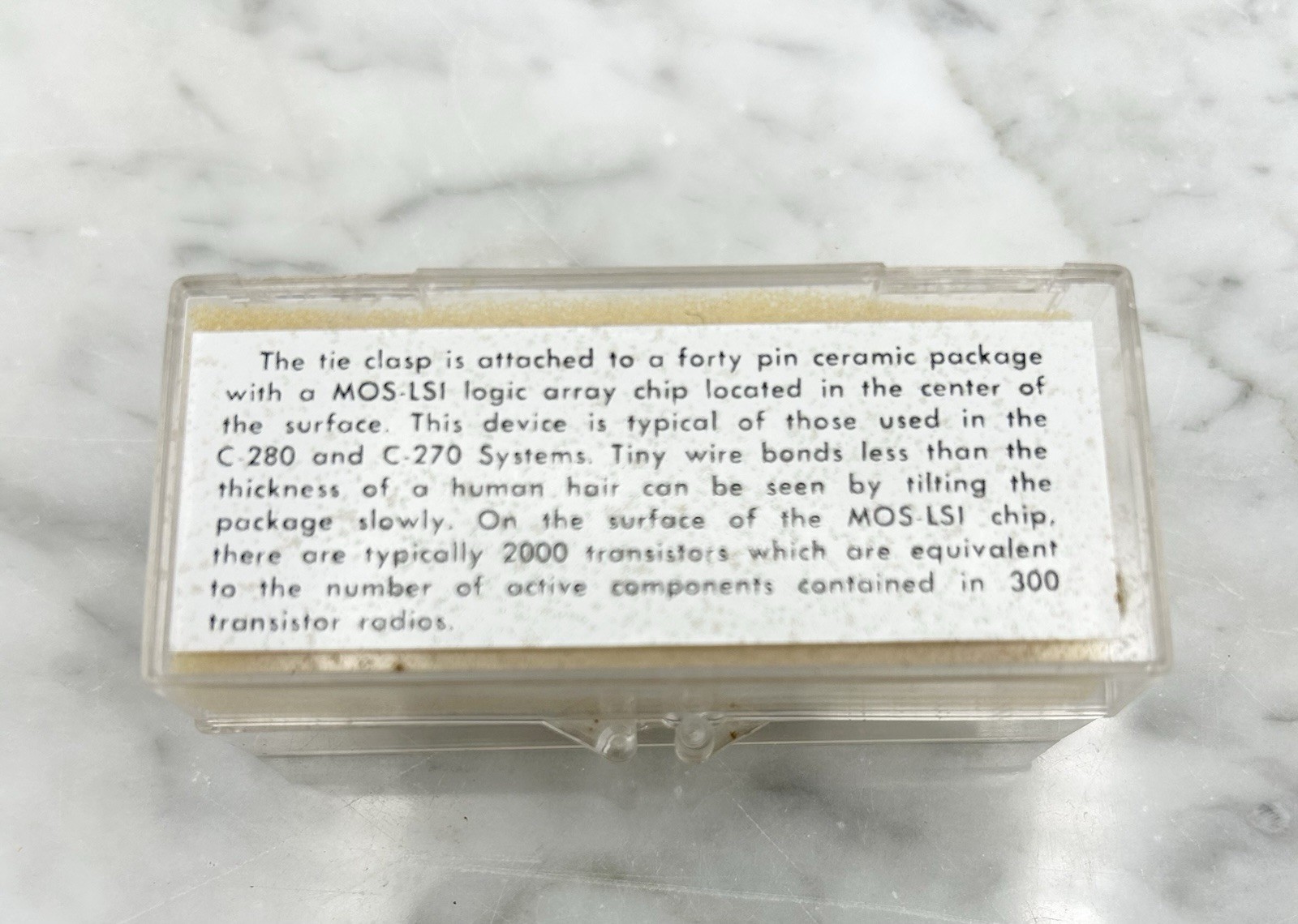 Rare NCR National Cash Register Computer Chip Tie Clip Promotion Gold Plate 70’s