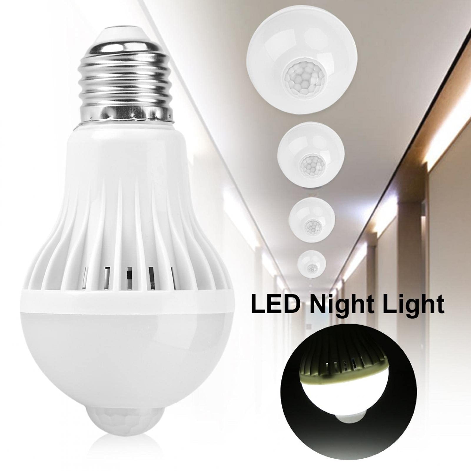 PIR Infrared Motion Sensor Light Bulb, Movement Activated E27 7w