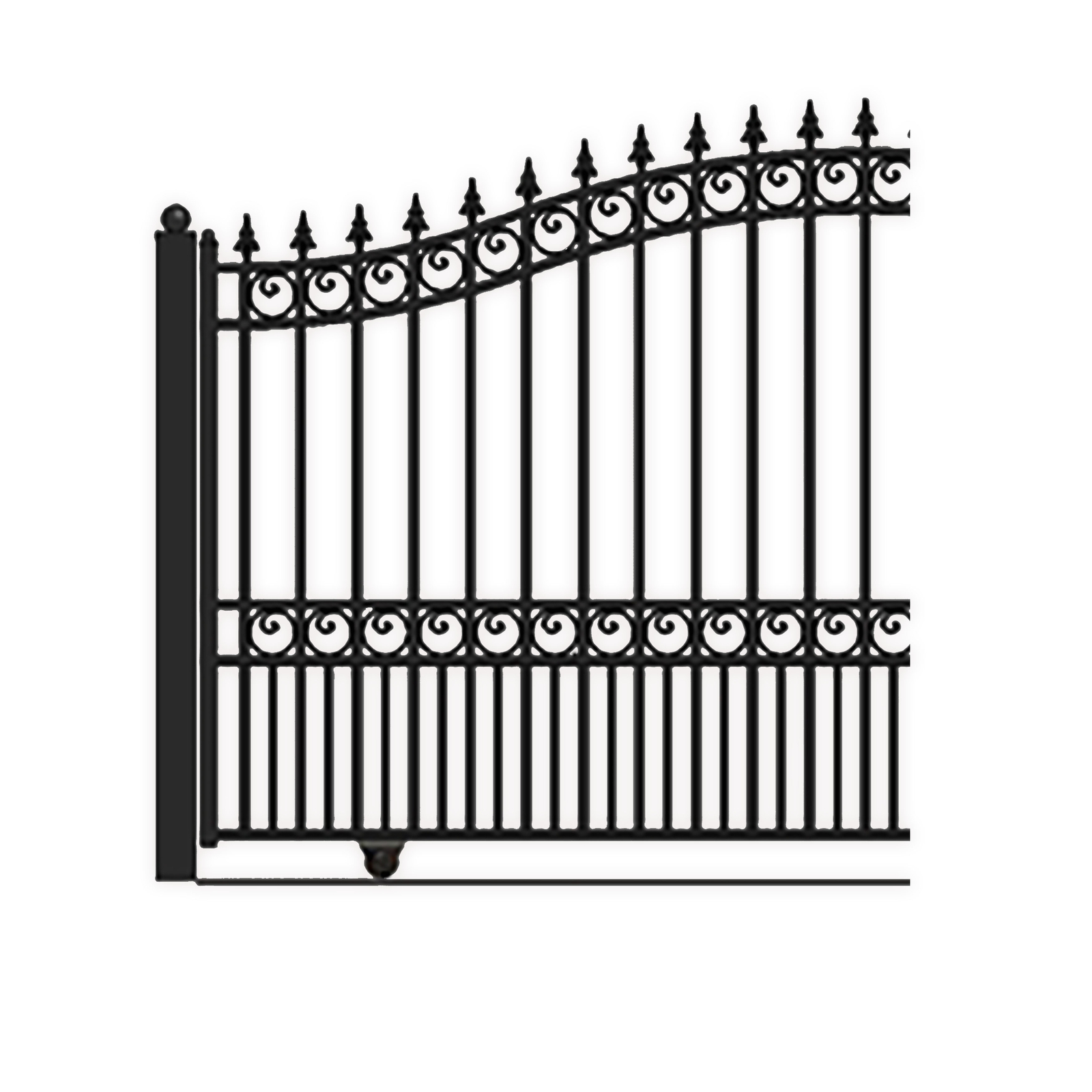 ALEKO London Style Ornamental Steel Single Sliding 14' Driveway Gate