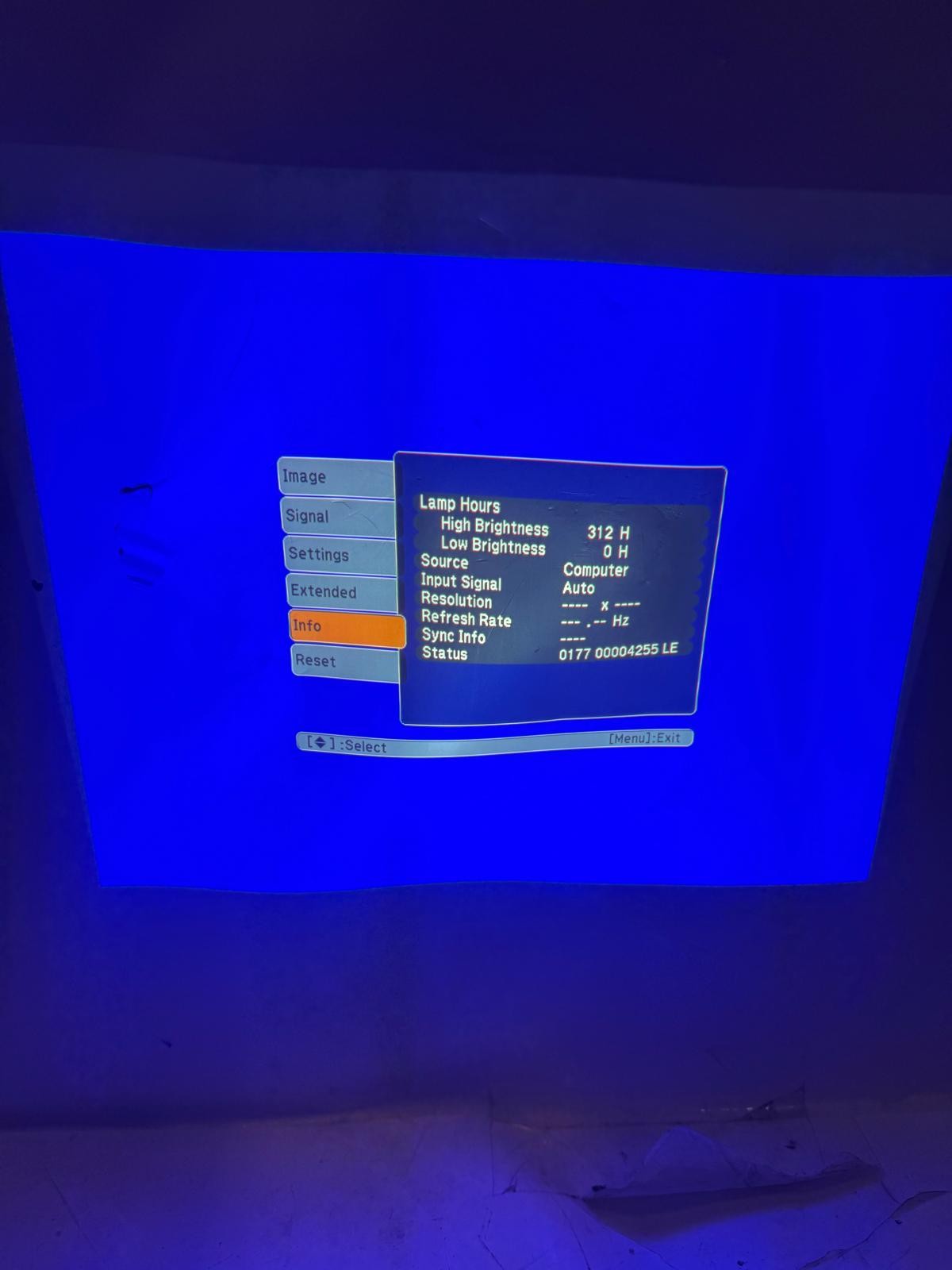 Epson EMP-X5 PowerLite 77c Projector 312 Lamp Hours
