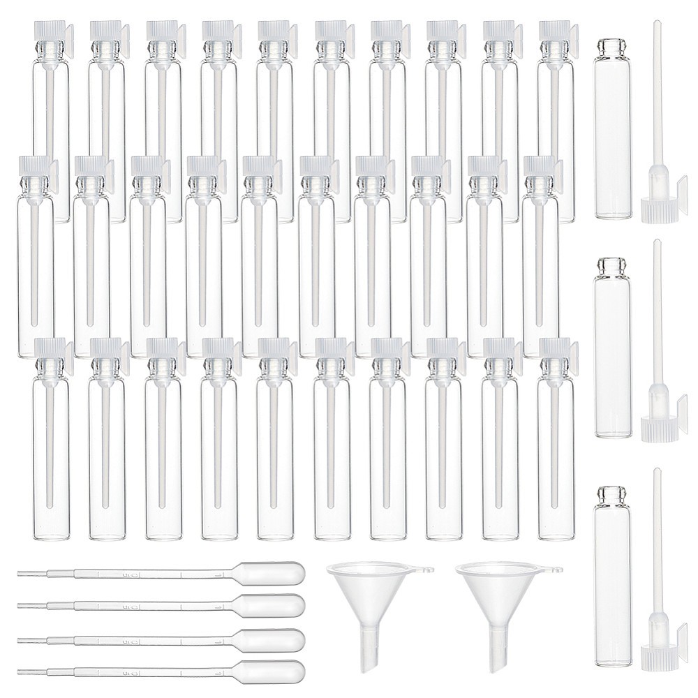1bag Perfume Dispensing Kits including 2ml Glass Refillable Sample Perfume