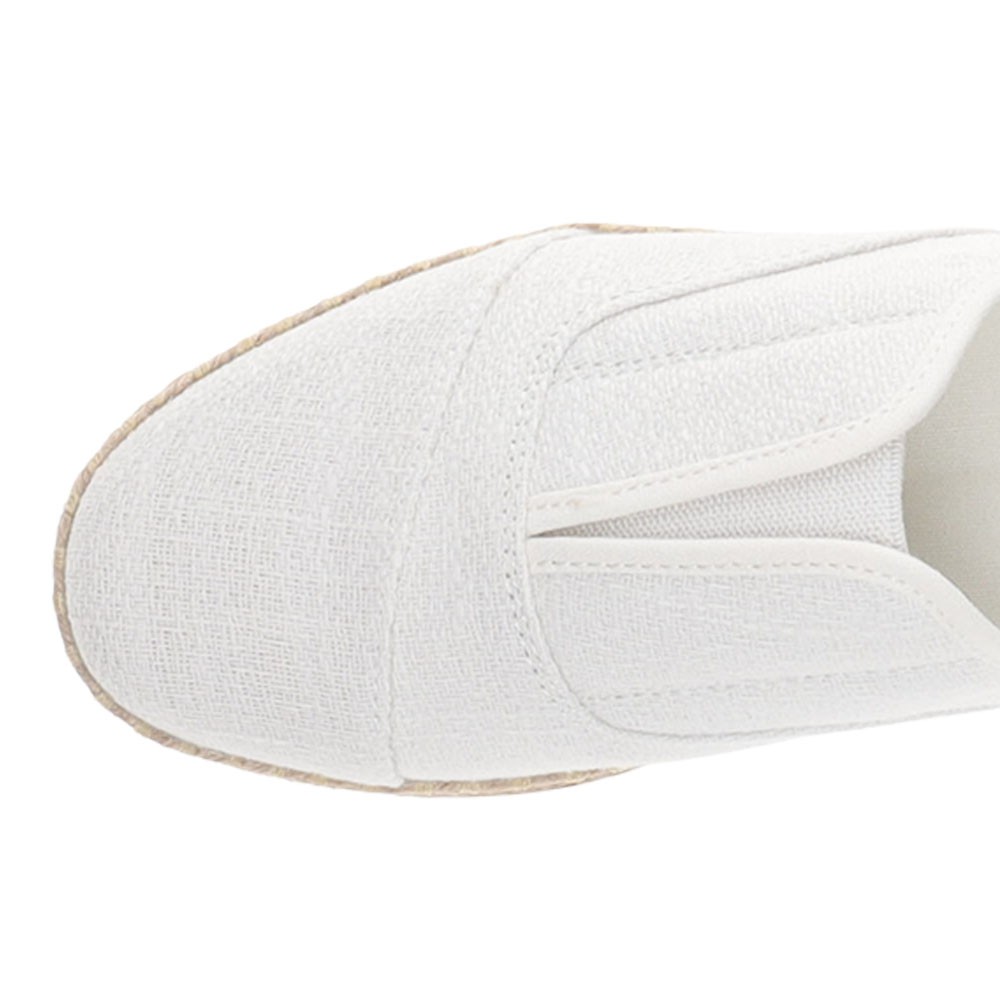 TOMS Palmera Plus Slip On Espadrille Womens White Flats Casual 10023048T-100