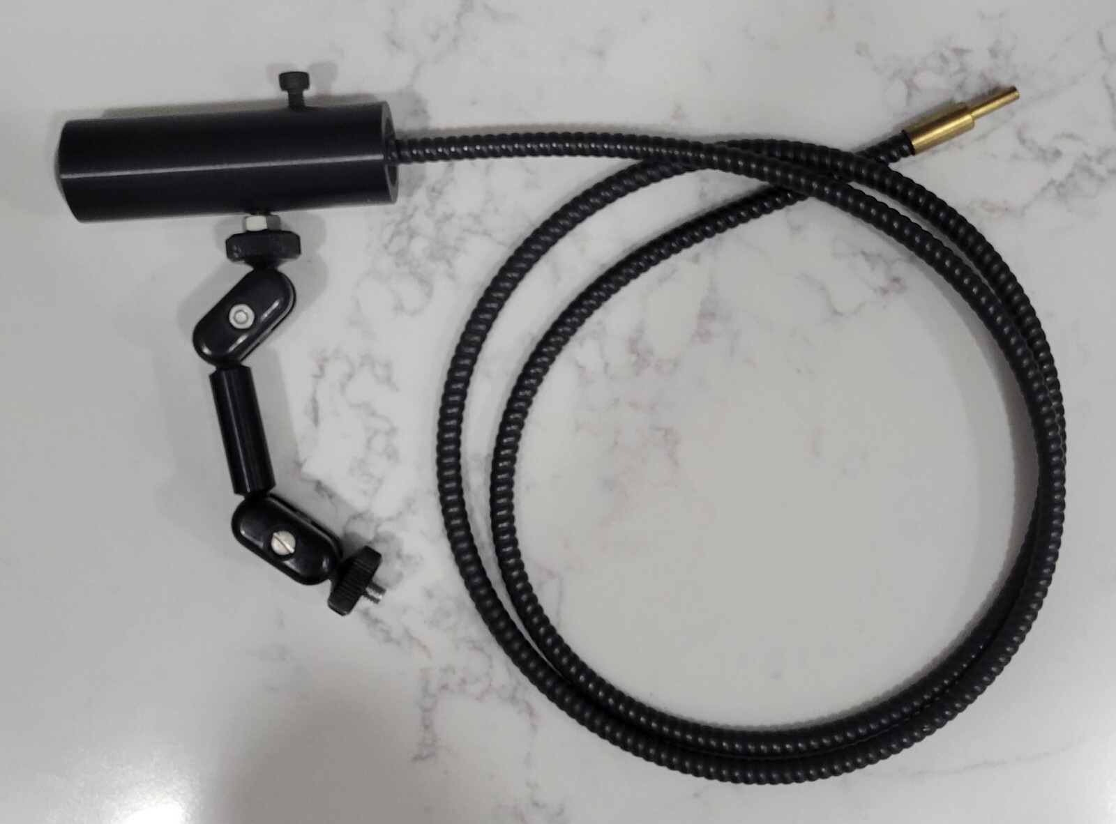 Fiber-Optic Light Flex Cable and spotlight head and Mounting arm Black 40" Long
