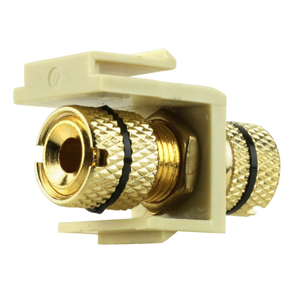 Construct Pro™ Gold-Plated Speaker Binding Post Keystone Insert with Black Band