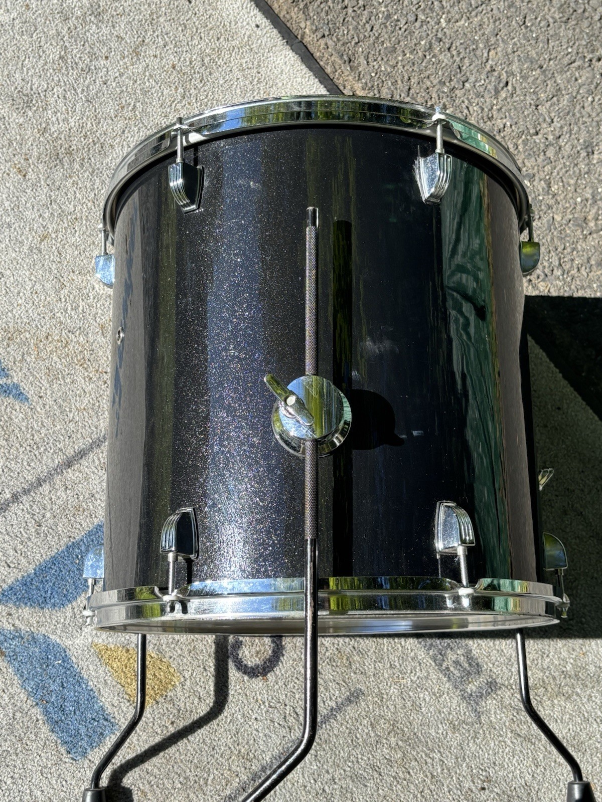 LUDWIG Transparent Black Sparkle 16” Floor TOM Drum