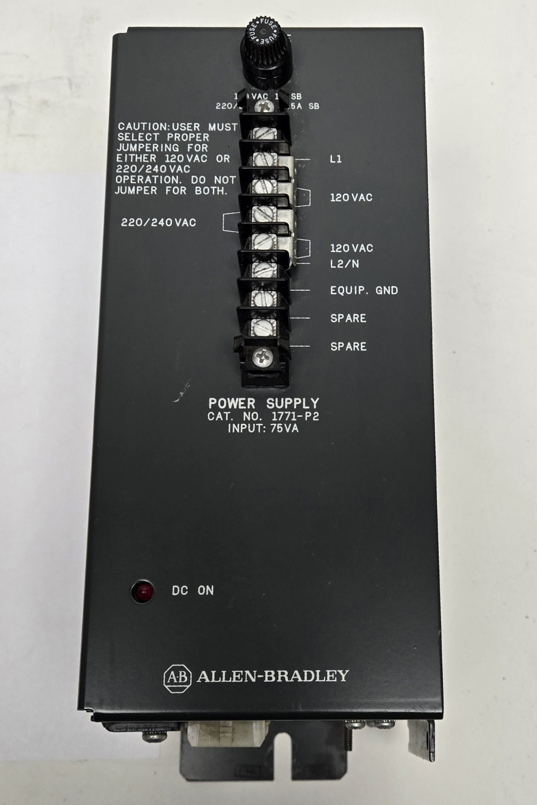 ALLEN BRADLEY POWER SUPPLY 1771-P2.