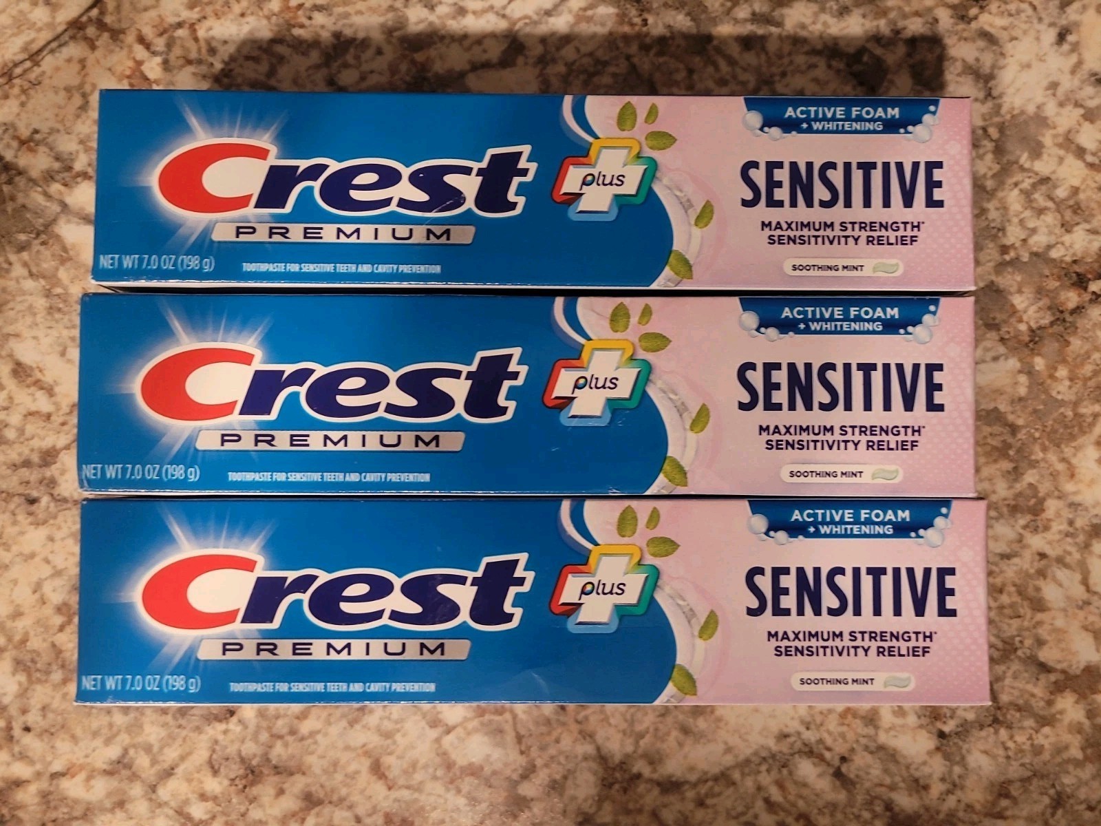 (3) Crest Premium Sensitive Toothpaste 7 oz– New- Sealed -Exp Oct 2027