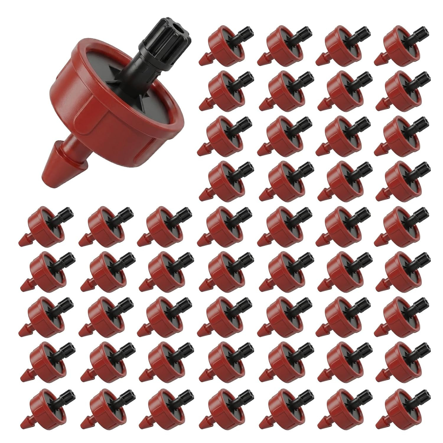 1 GPH Pressure Compensating Drippers: 50 Pack Drip Irrigation Spot Drippers Cons
