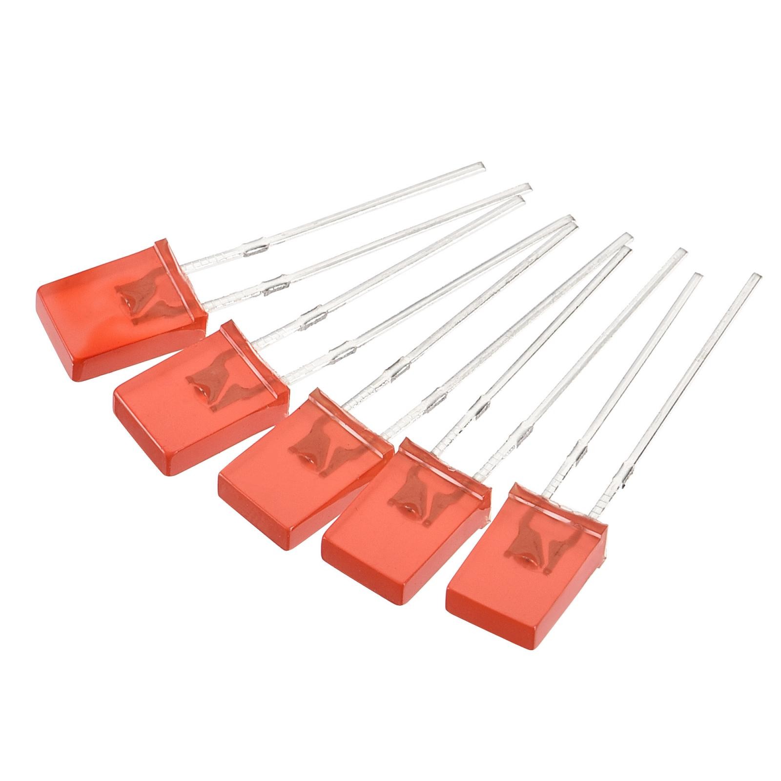 150Pcs 2x5x7mm Light Diode Rectangular Bright LED Lamp Bulb Red