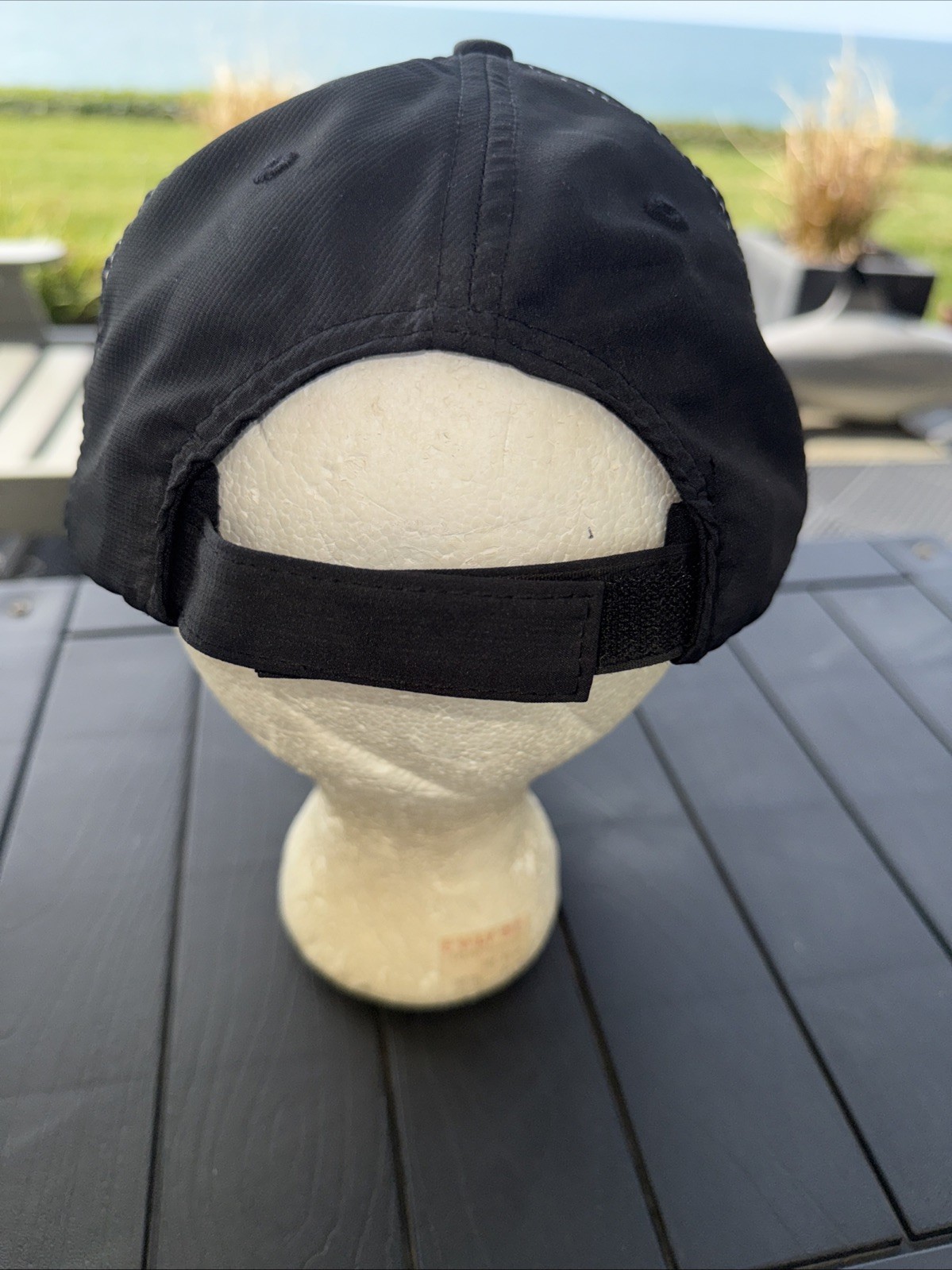 TORO in White on Black Maroon Accented Hat Cap Hook Loop Polyester