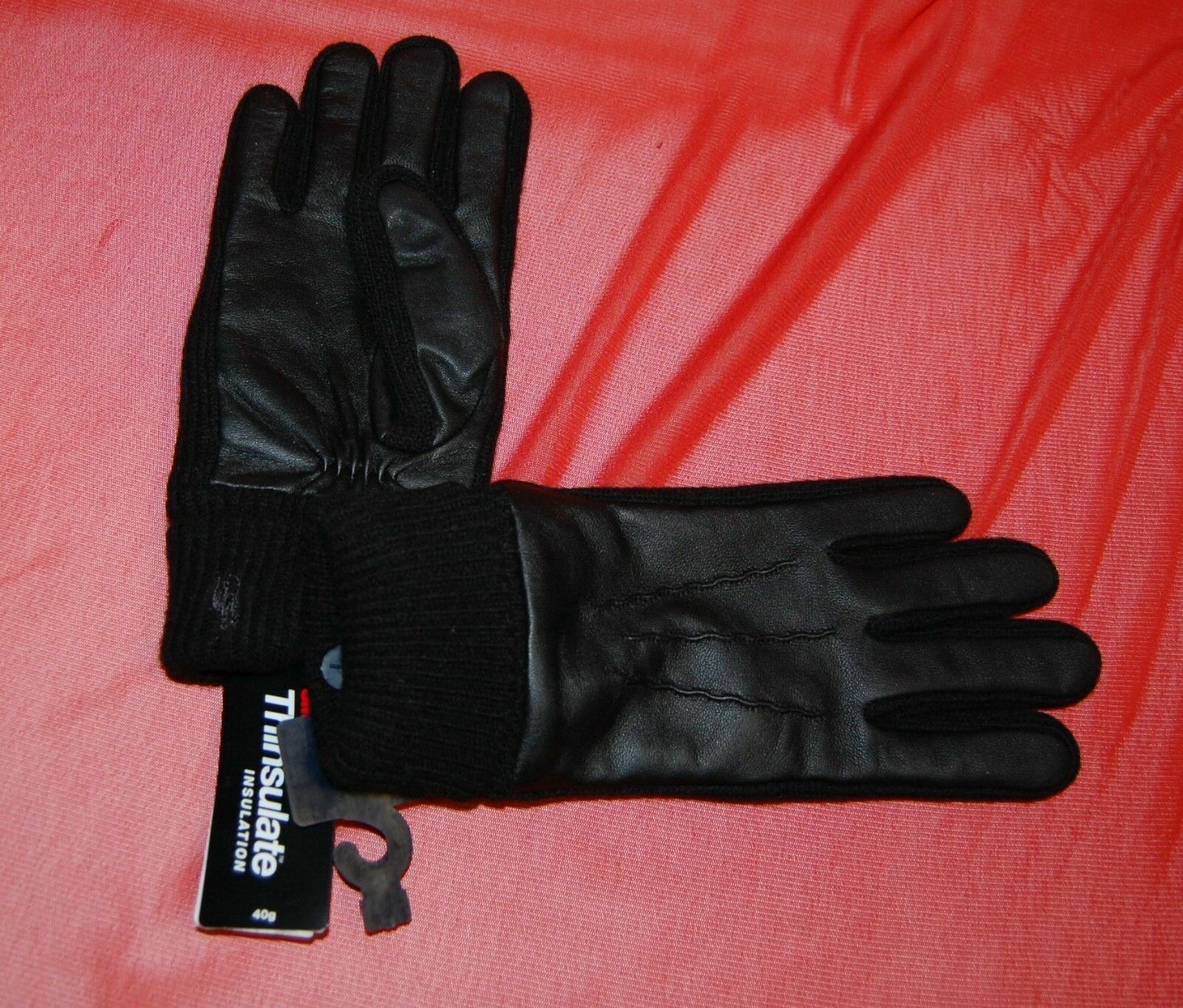 NWT POLO 3M Thinsulate Isolant mens leather pony logo gloves