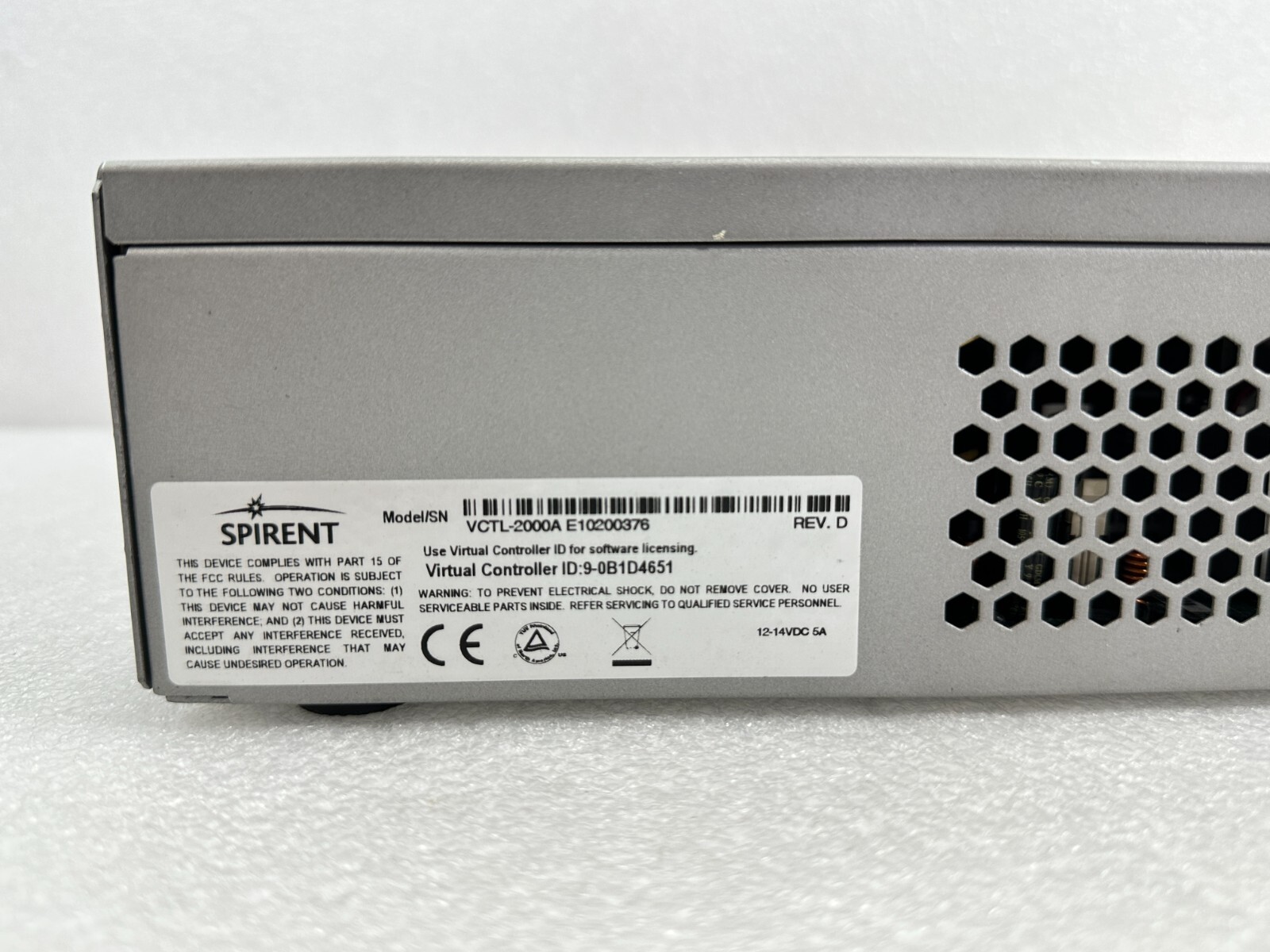 Spirent VCTL-2000A TestCenter Virtual Controller Rev.D NO AC FREE SHIPPING 🚚
