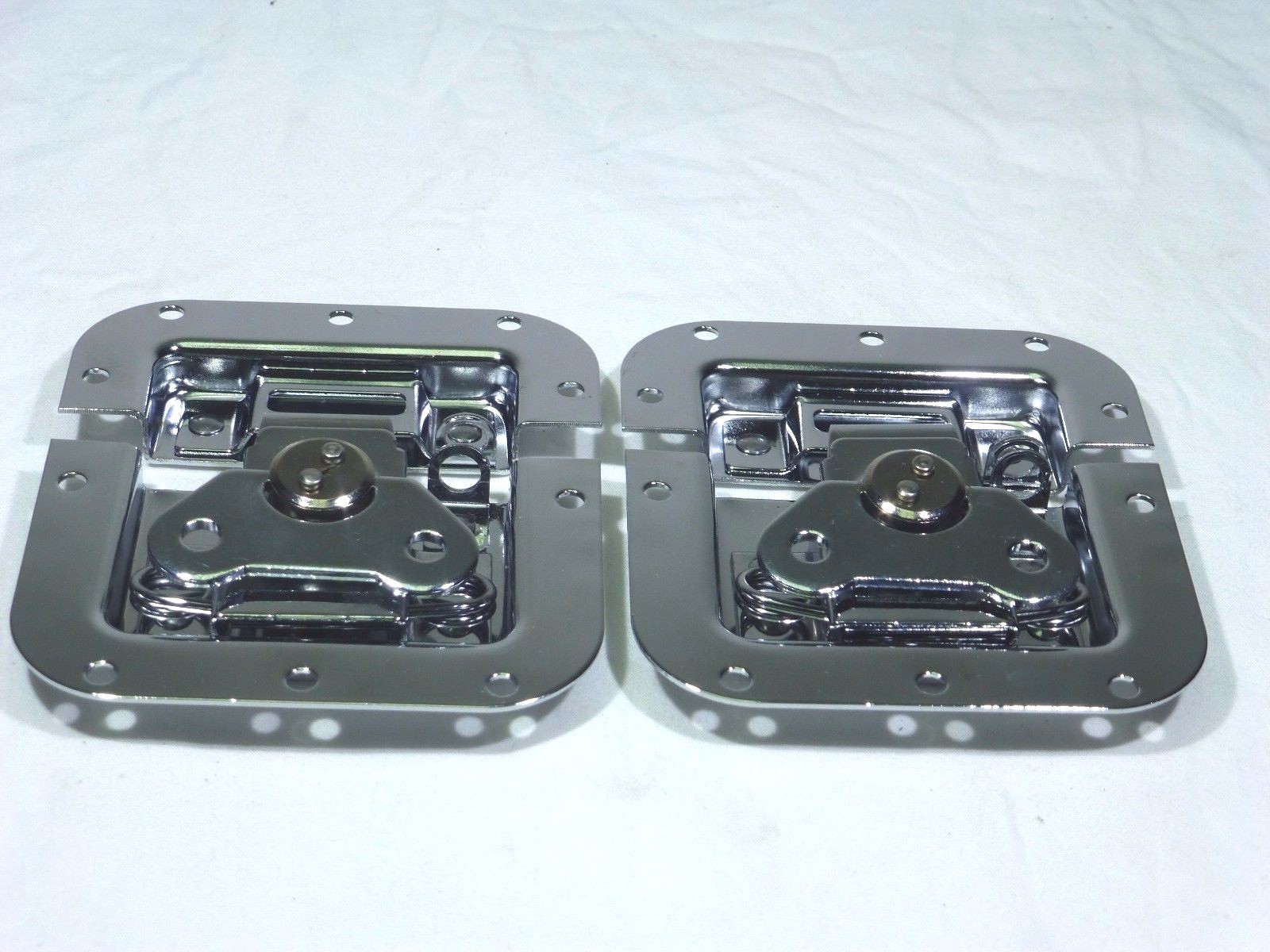 (2) Two Chrome-Plated Medium Butterfly Latches (Split Dish) For ATA Road Cases