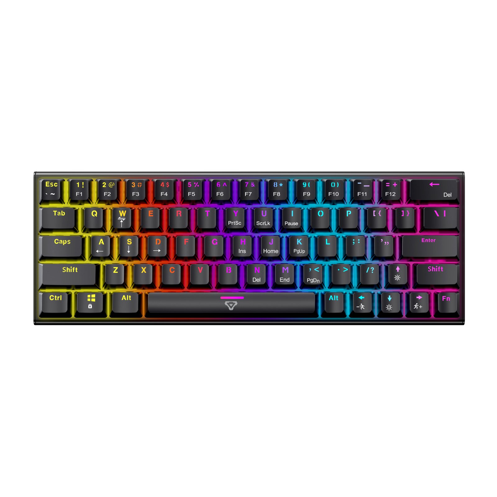 Laser Gaming Mini Mechanical Keyboard RGB, 60% Compact, Detachable Cable