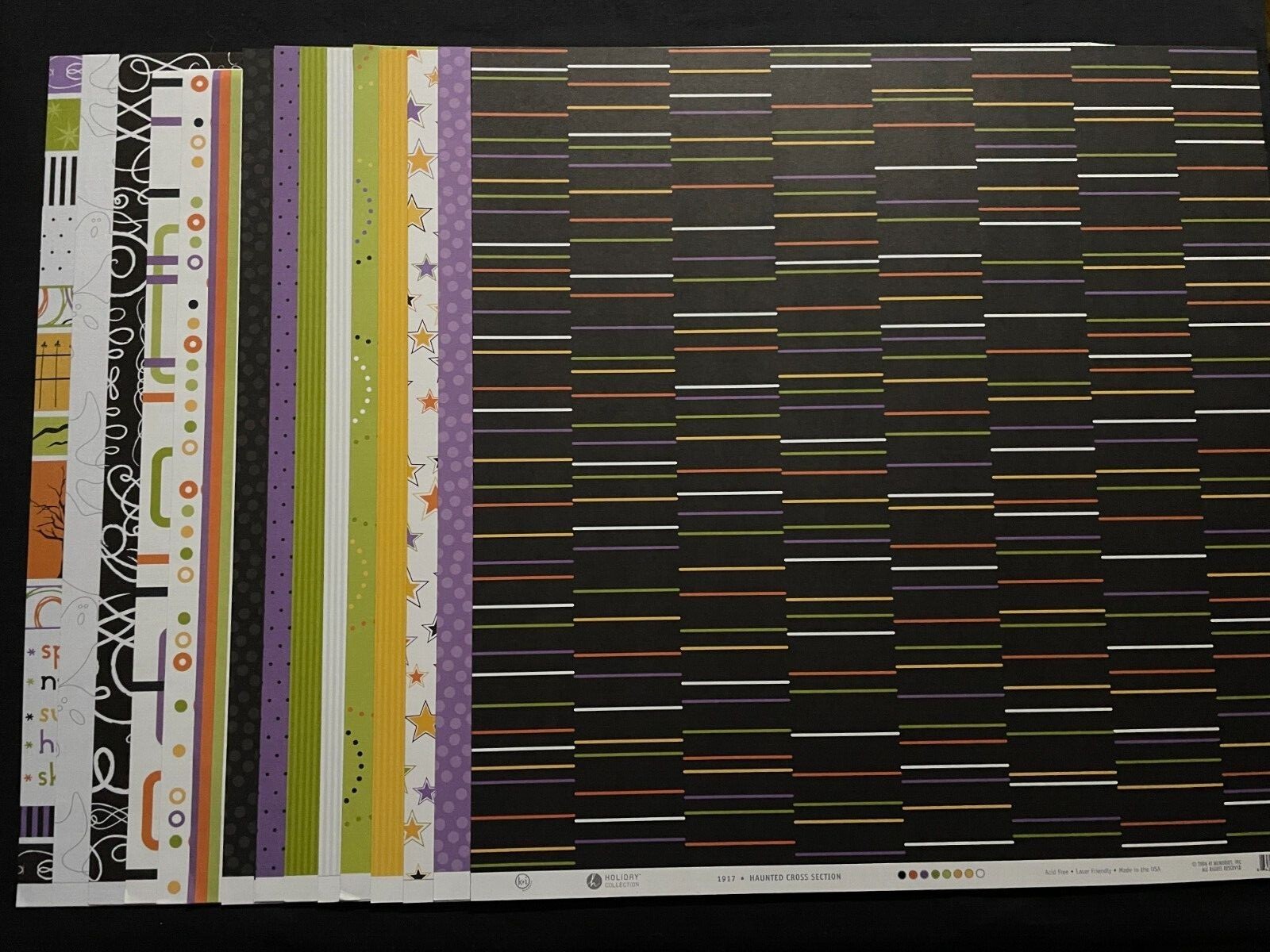K - I MEMORIES ASSORTED HALLOWEEN DOUBLE AND SINGLE SIDED PAPERS