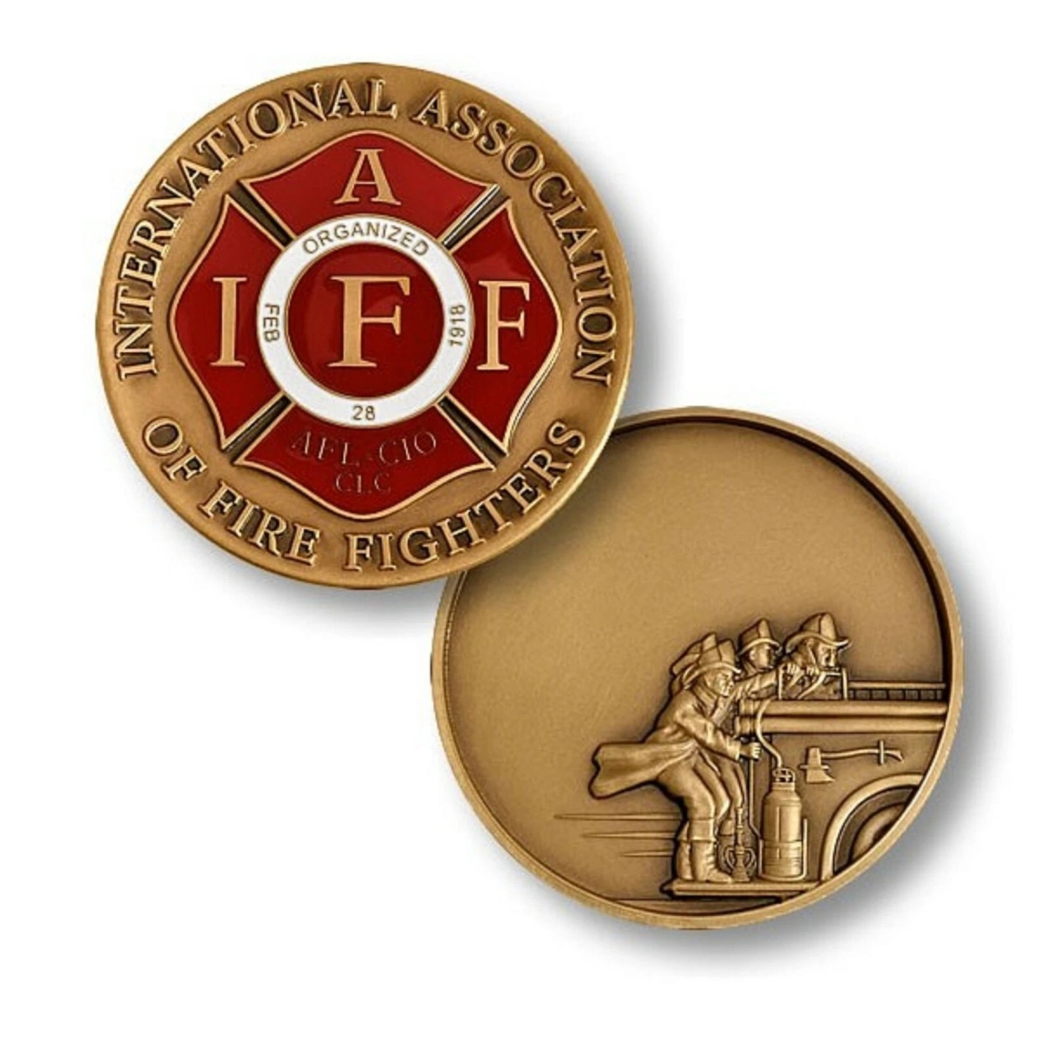 IAFF AFL-CIO CLC FIREMAN FIRE  CHALLENGE COIN Challenge Coin Officially Licensed