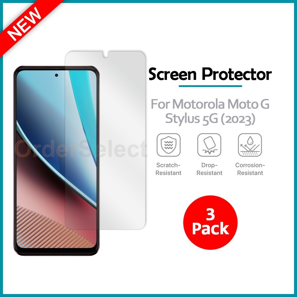 3x Motorola Moto G Stylus 2024 Screen Protector w/ cloth