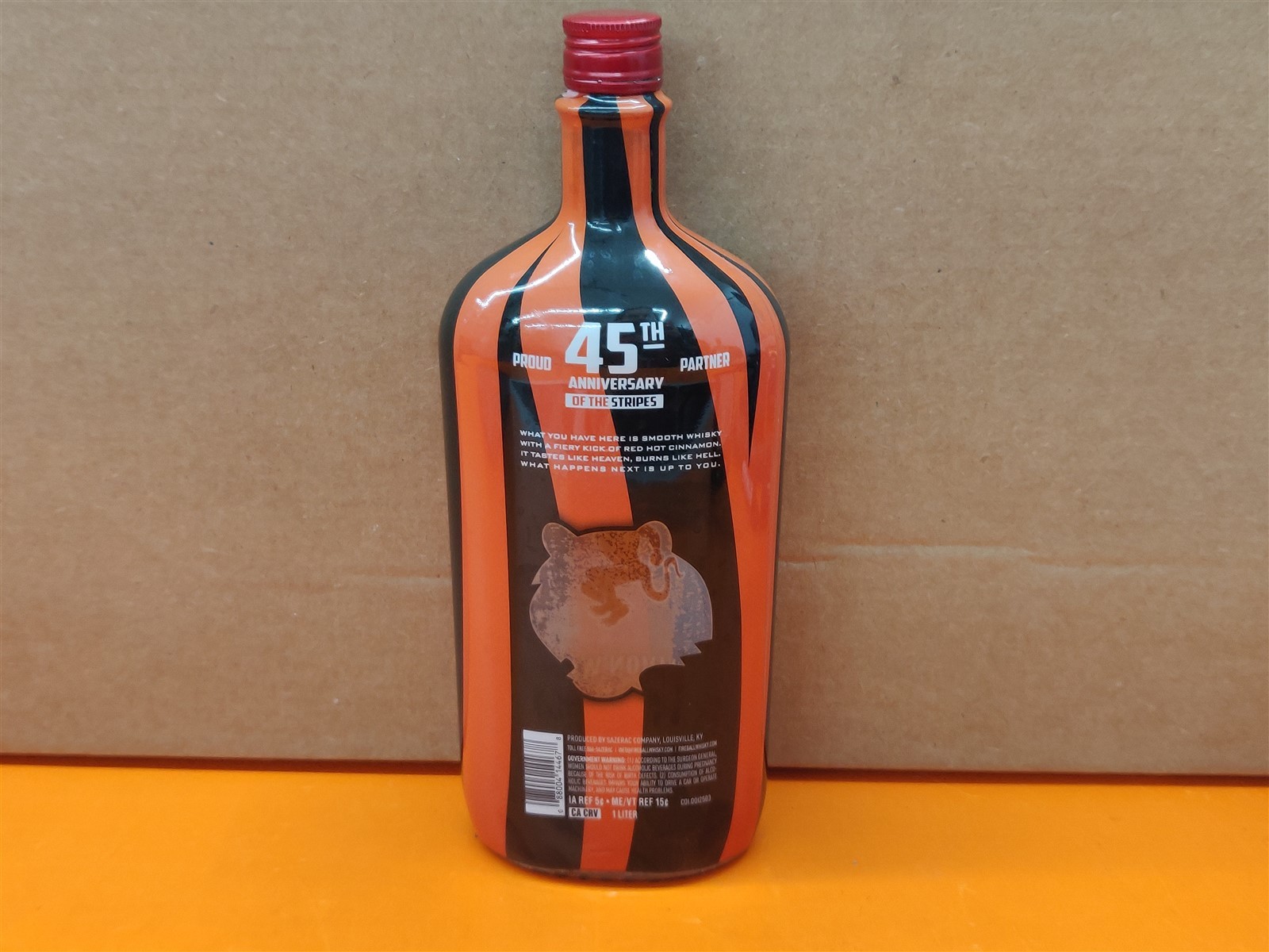 ⭐️⭐️⭐️⭐️⭐️ EMPTY 1L 'Who Dey' Lim Edition Fireball NFL Cincinnati Bengals Bottle