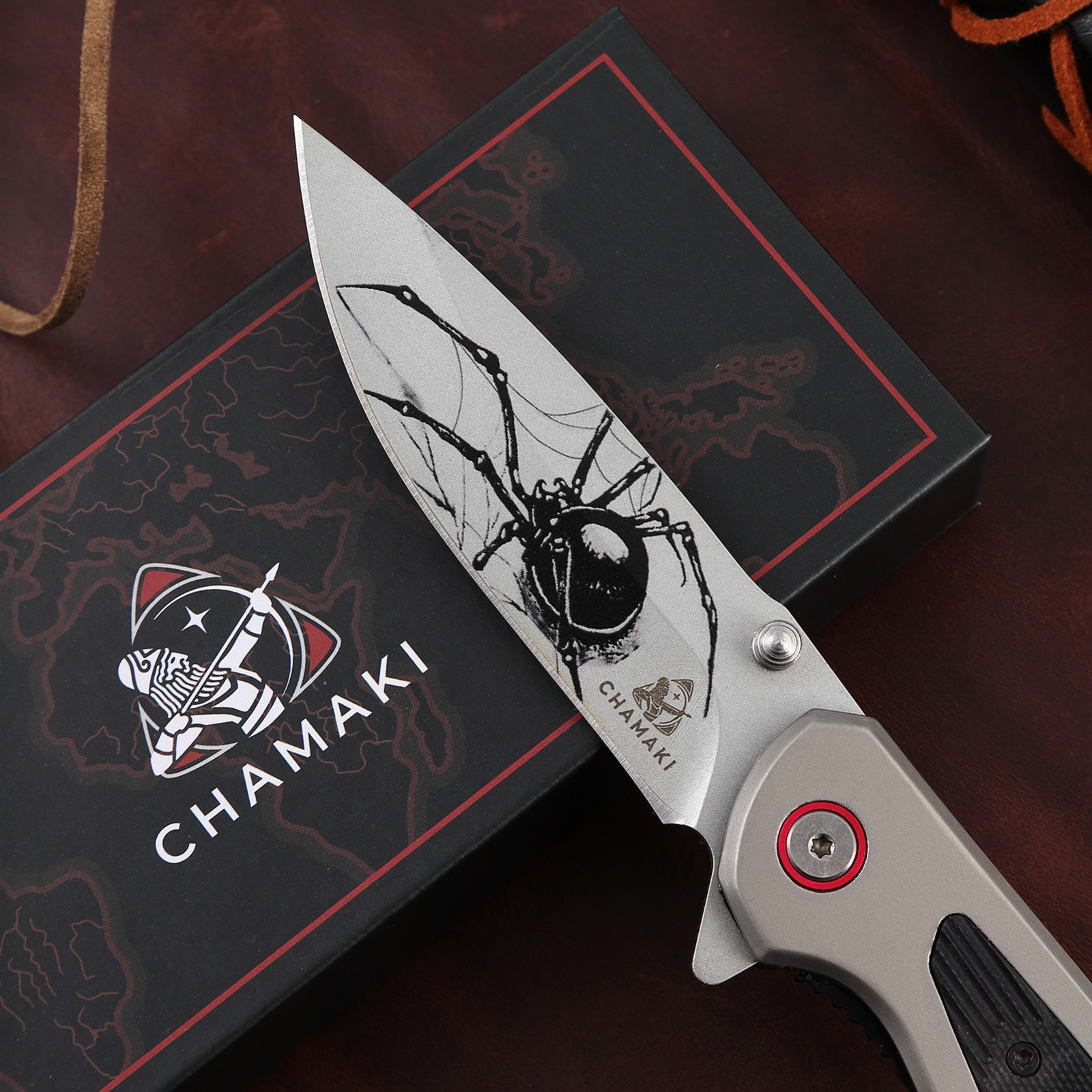 Chamaki Spider Folding Knife Tactical EDC Pocket Knife Razor Sharp Gift Ready
