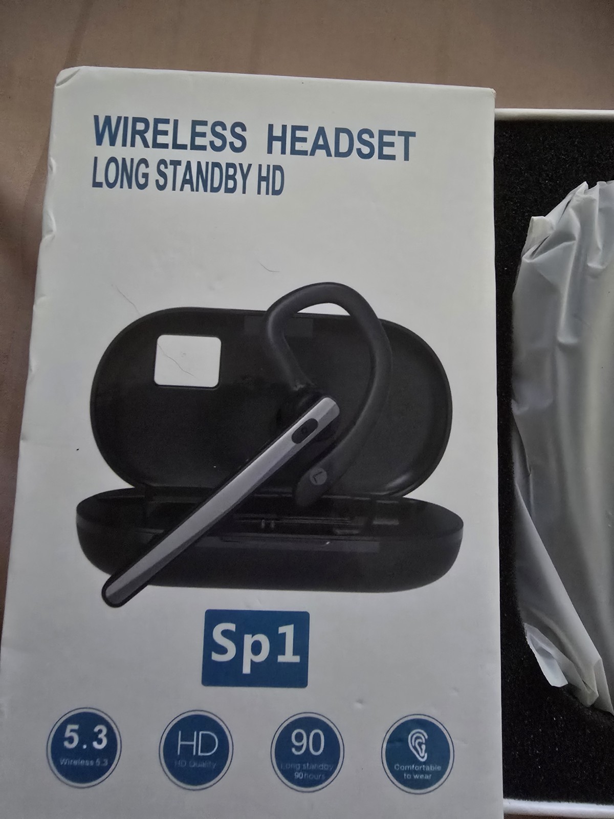 SP1 Bluetooth v5.3 HD 90HR Headset w/ Charging Case