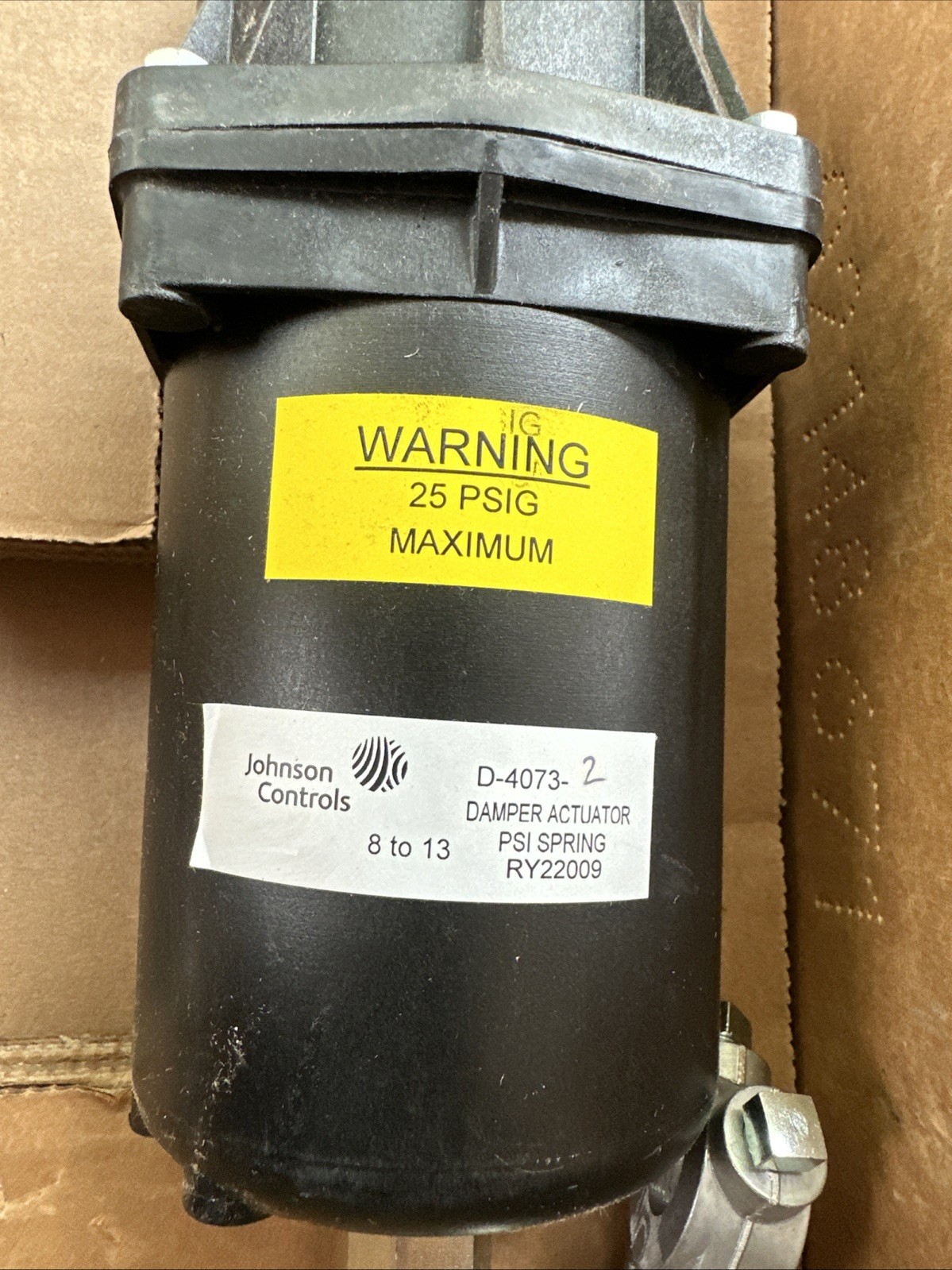 Johnson Controls D-4073-2 - Pneumatic Piston Damper Actuator 8-13 psi