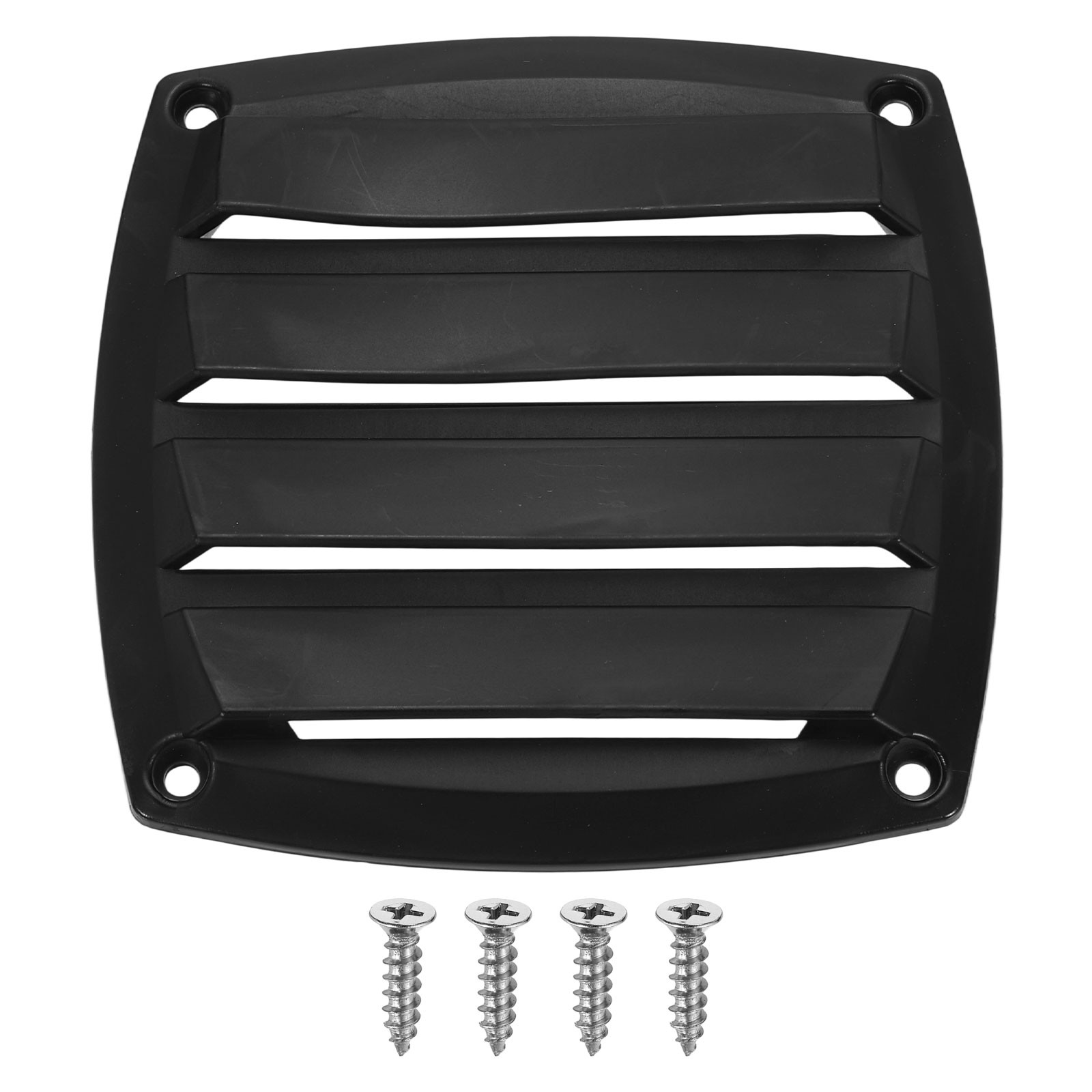1 Pcs Boat Vent Cover,5.31x5.31 Inches Plastic Louvered Vents, Black