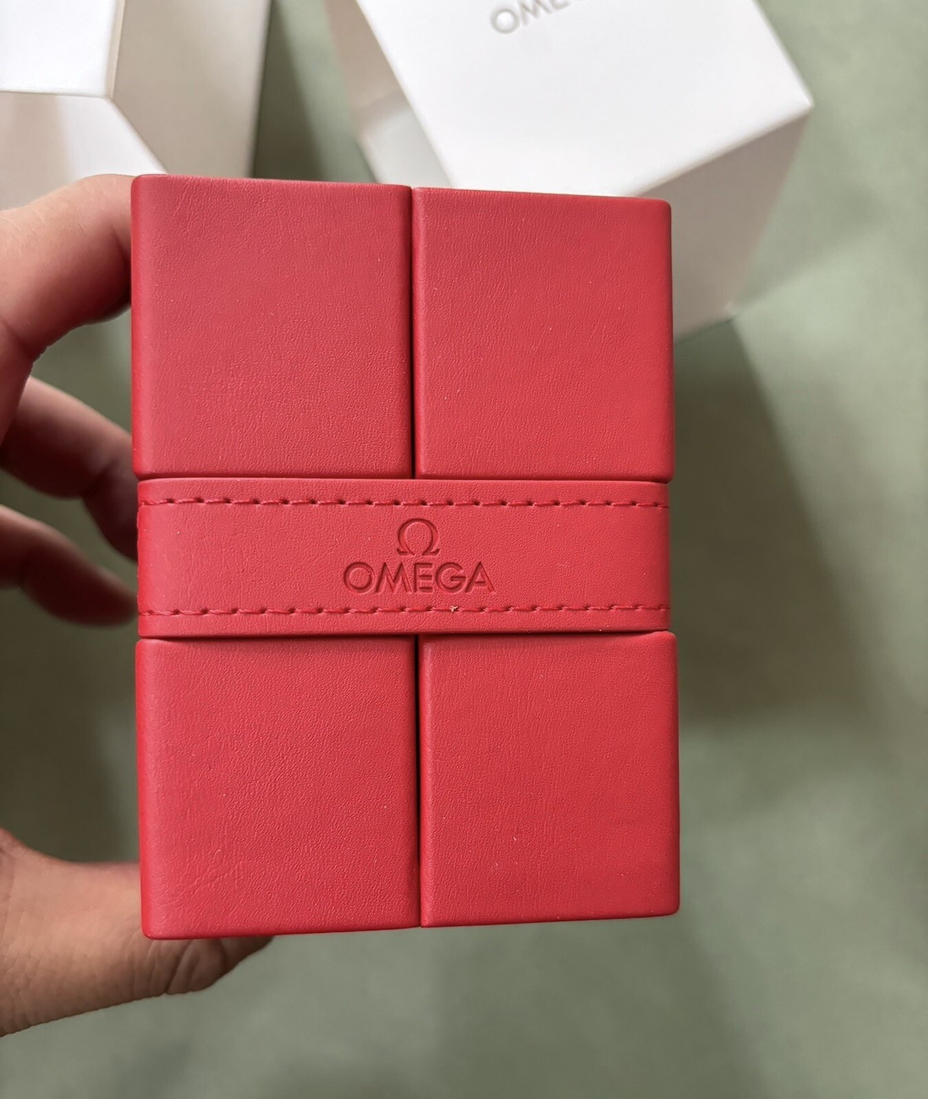 OMEGA WATCH BOX TRAVEL BOX RED BOX