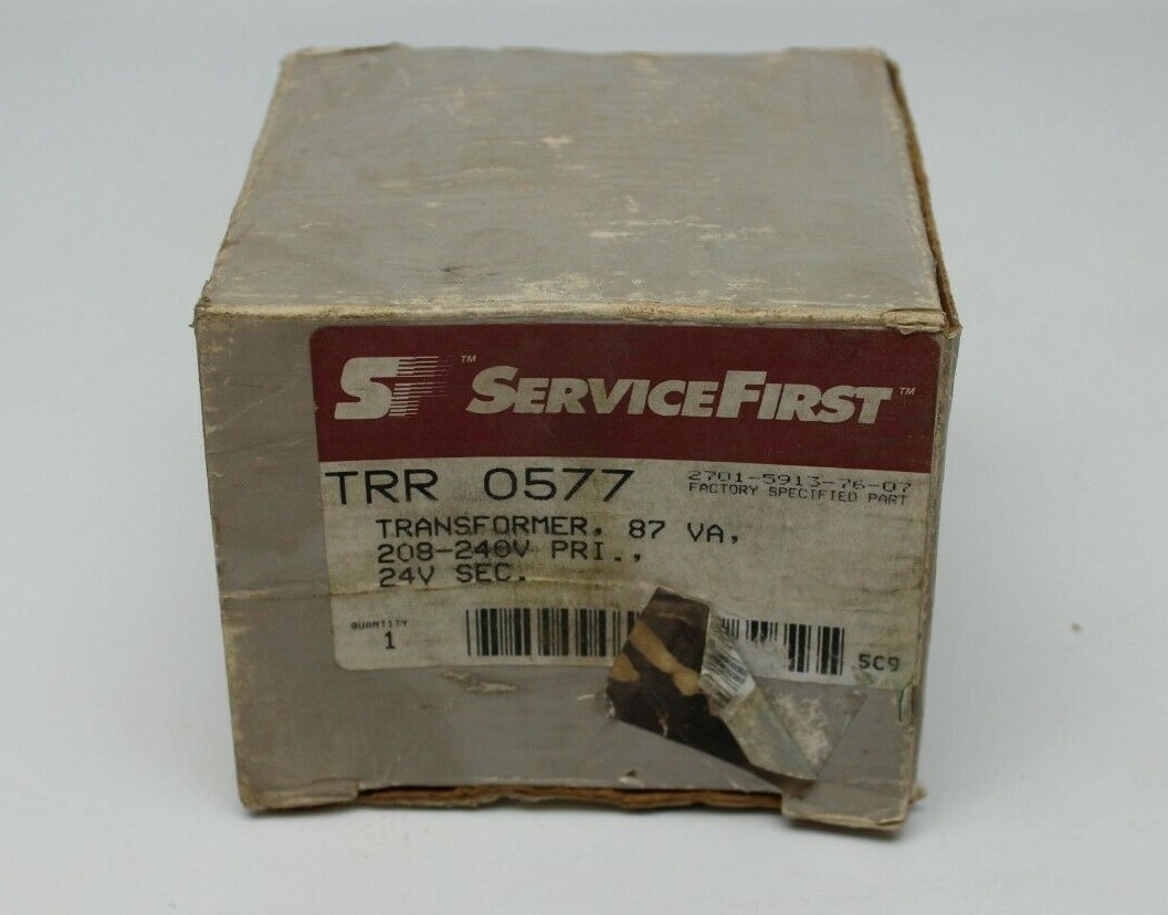 ServiceFirst TRR 0577 Transformer 87 Va 208-240V PRI 24V Sec. NEW Open Box