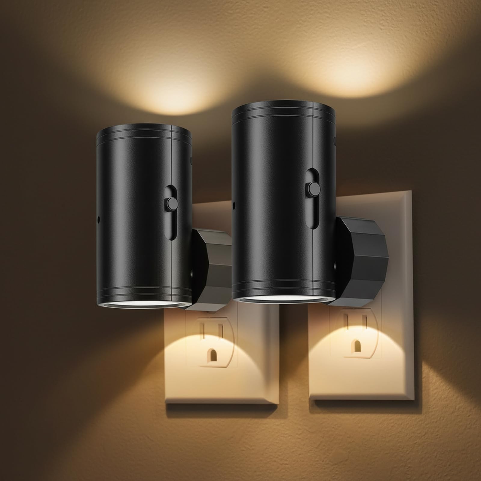 TSEXES LED Night Lights Plug into Wall, Dusk to Dawn 2 Pack, 3000K Soft White