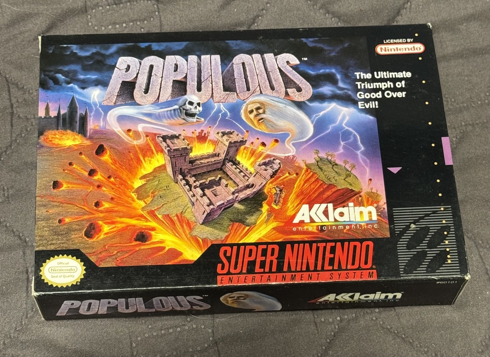 Populous   *  Snes Box Only * Super Nintendo Original box