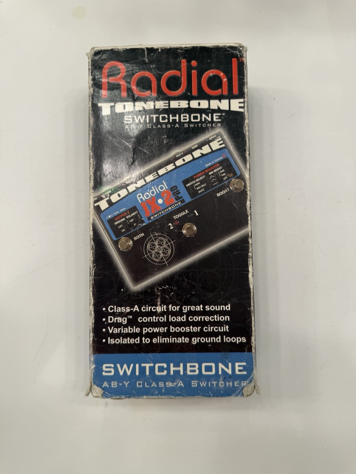 Radial Tonebone JX-2 Pro Switch Bone True Bypass ABY Guitar Effect Pedal + PSU