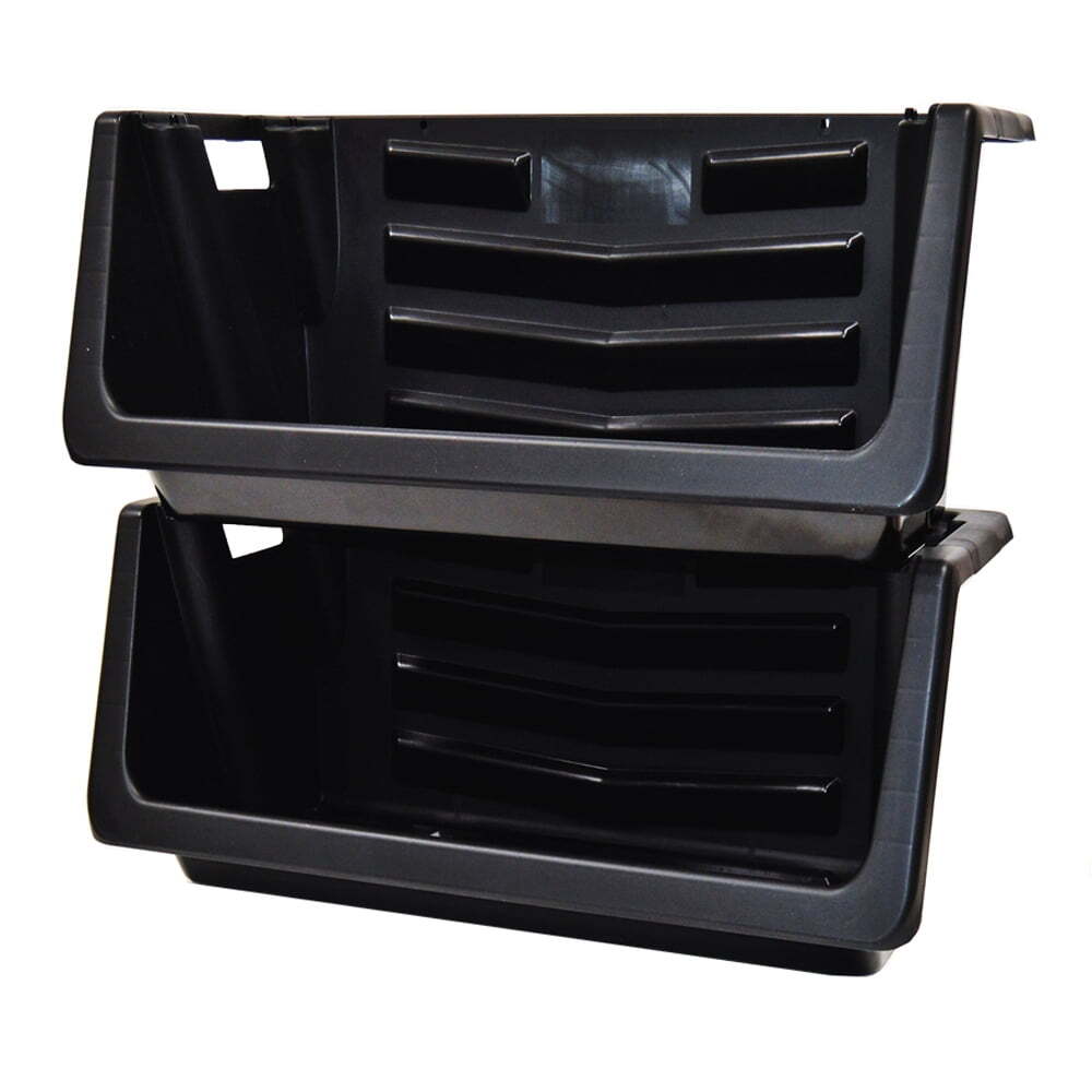 Heavy Duty Nesting Plastic Stack Bin, Black！