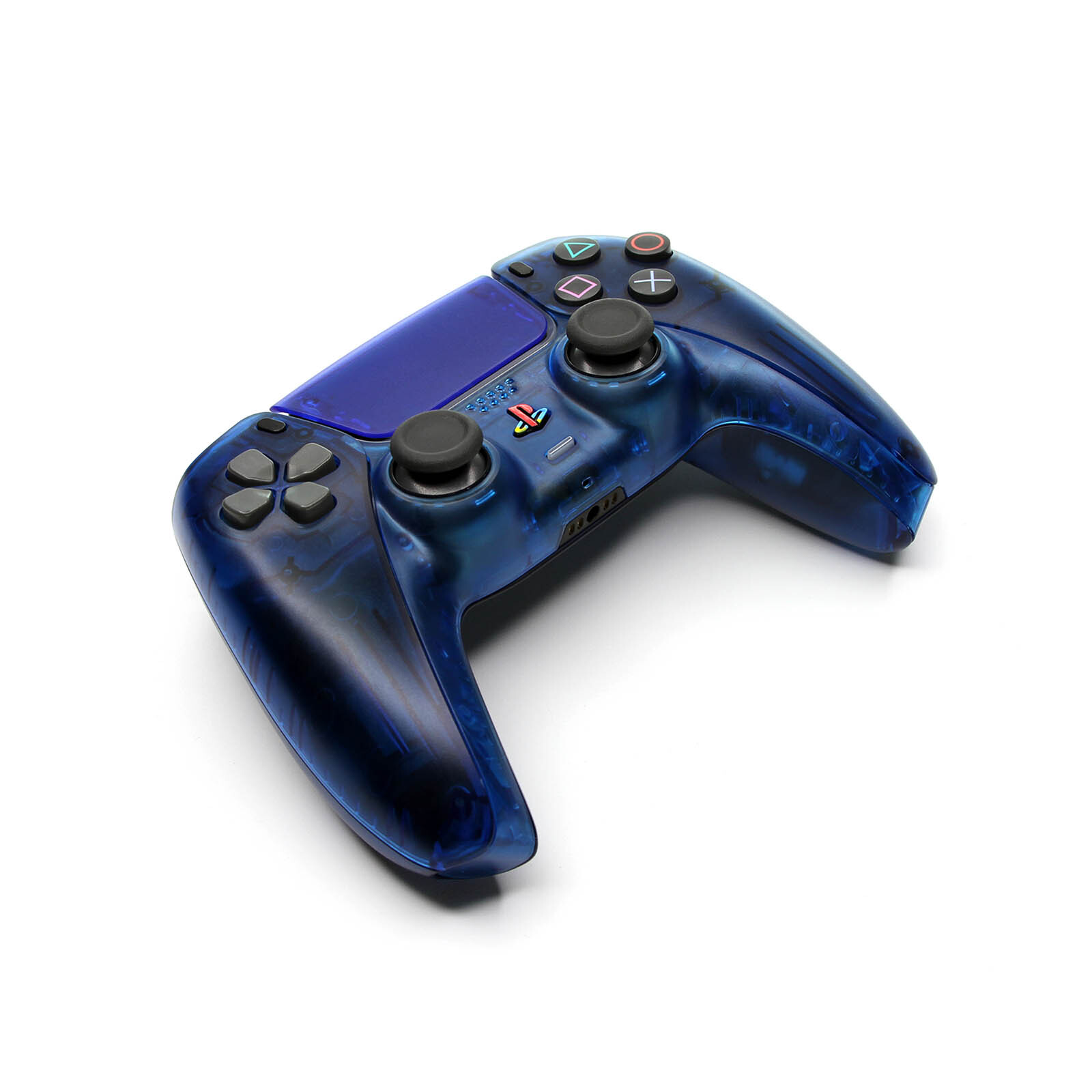 PS2 Clear Ocean Blue Killscreen x Sony DualSense Retro PS5 Controller Clicky