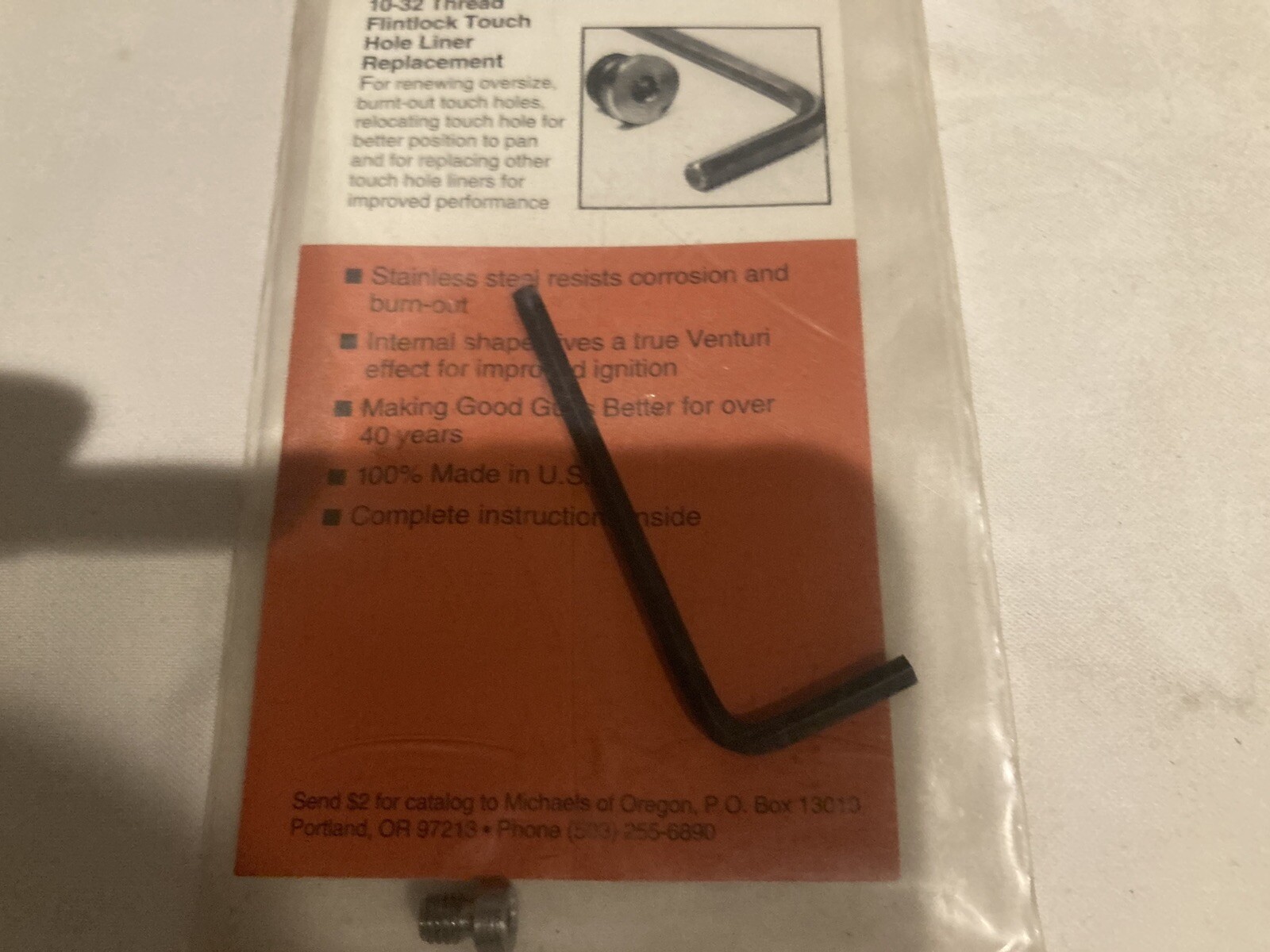 Uncle Mikes Muzzleloading Accessory 10-32 Thread Touchhole Liner Replace 2950-0