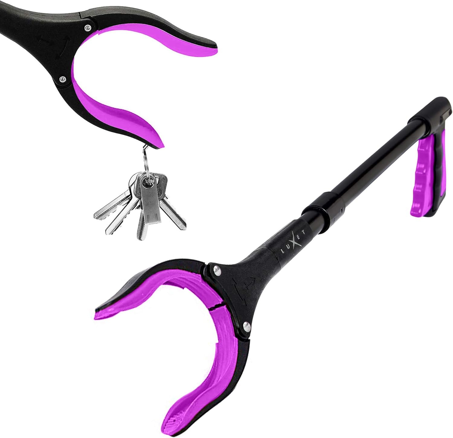 Grabber Reacher Tool 19 Inch Long, Foldable Pick up Stick - Strong Grip Magnetic