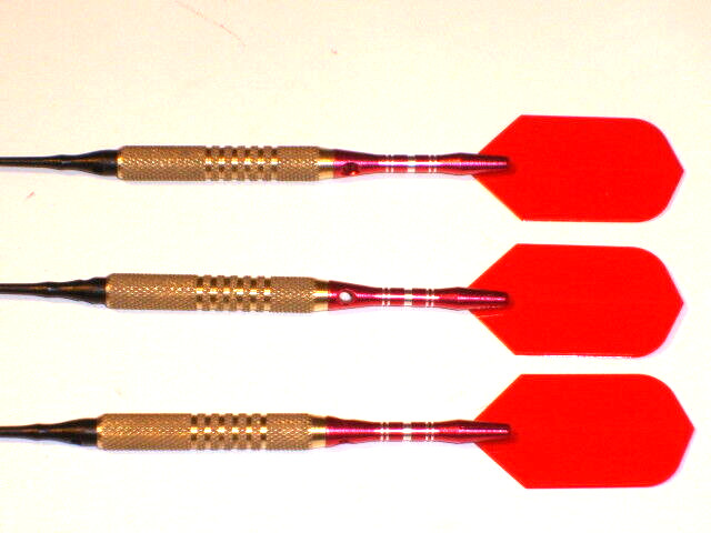 Soft Tip Darts 11 Gram Brass Used,with New Aluminum Shafts & Flights, #1397